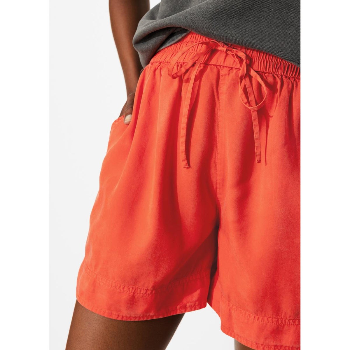 Short fluide uni rouge, PROMOD