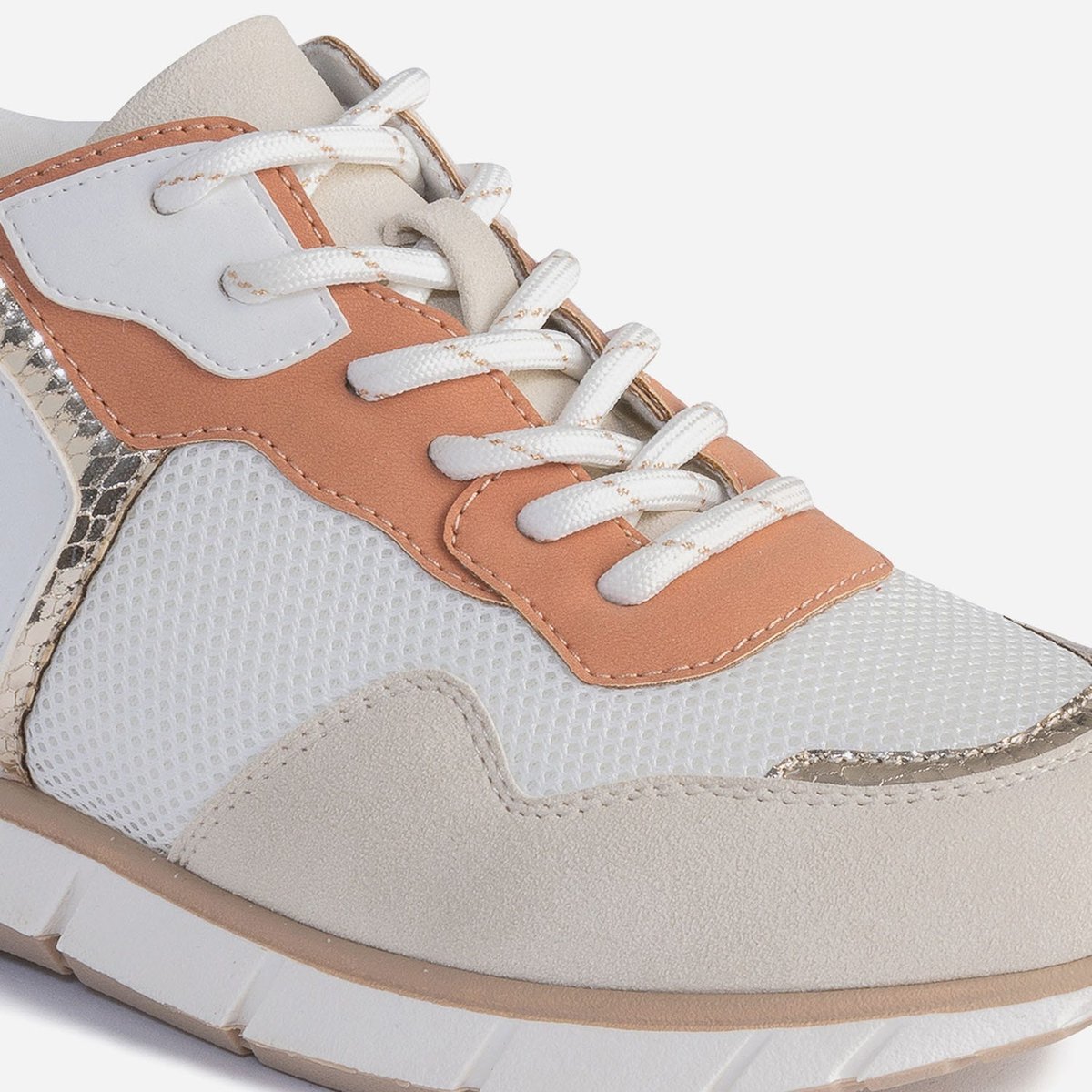 Basket HALISSE blanc/rose, TEXTO