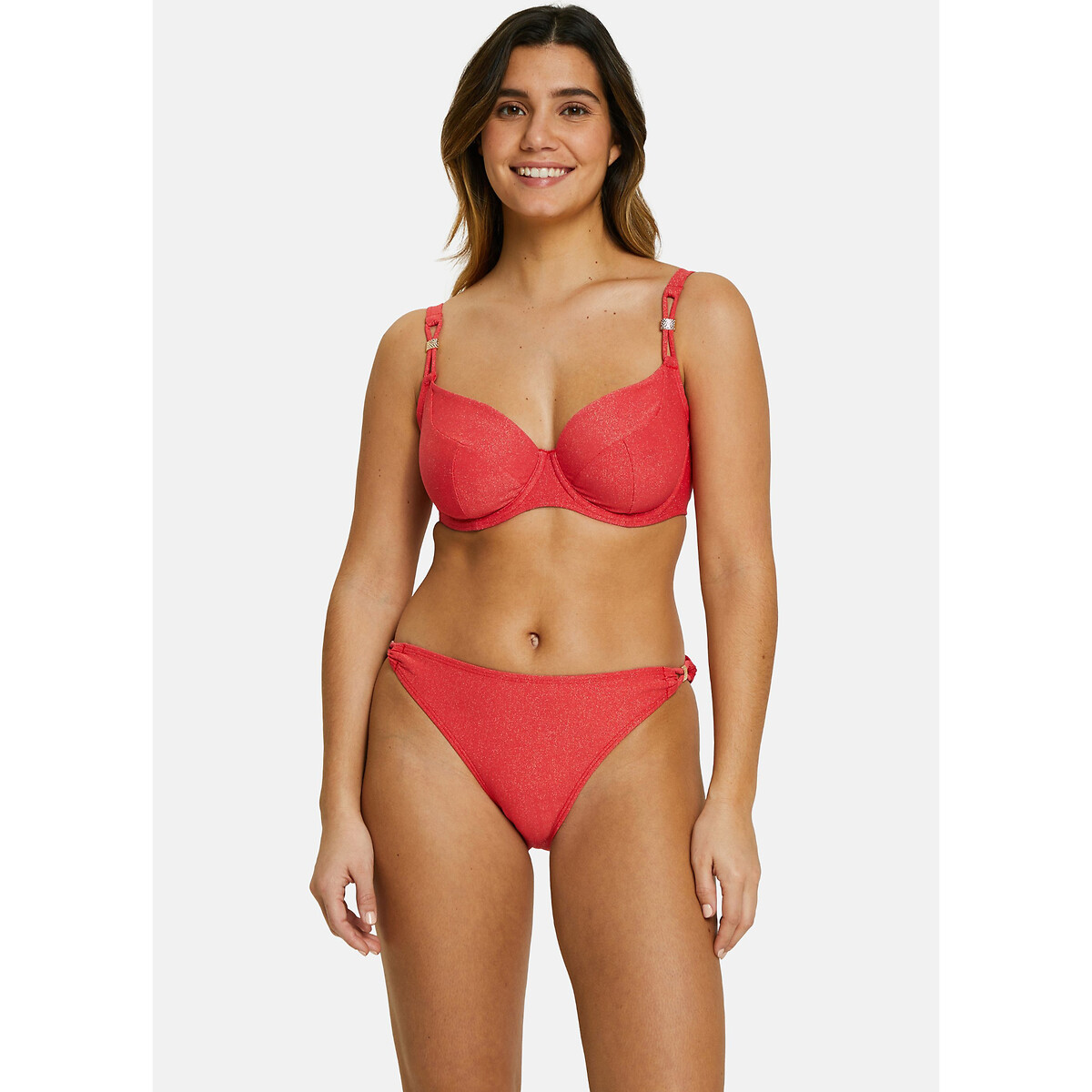 Bask In Bliss Recycled Bikini Bottoms red, SANS COMPLEXE