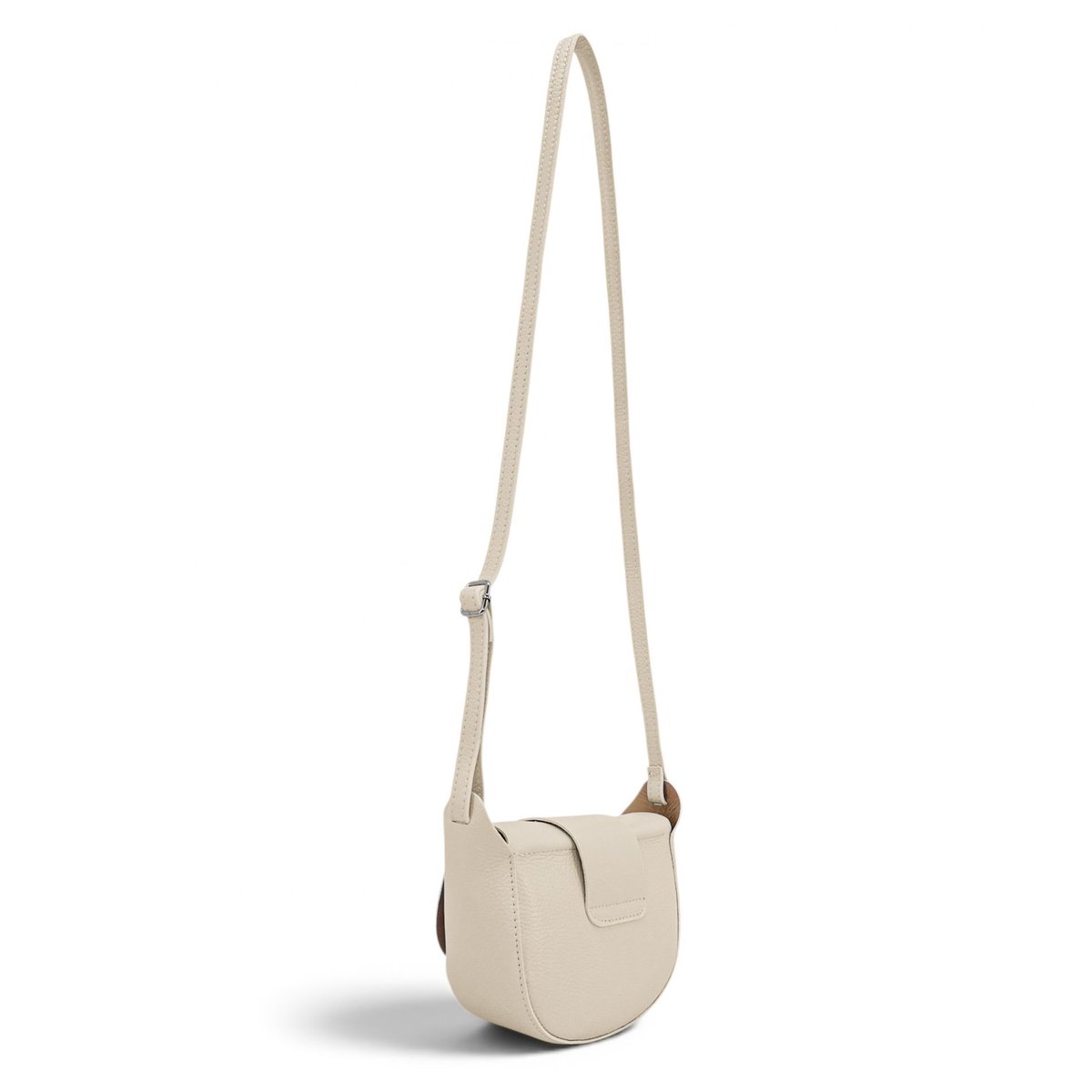 Mini sac besace en cuir grainé LOLLY blanc, OH MY BAG