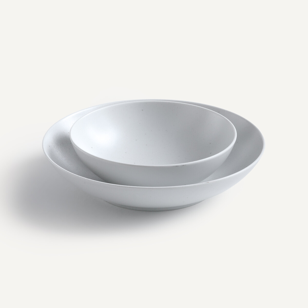 Lot de 4 bols en porcelaine mouchetée, RILKA blanc, AM.PM
