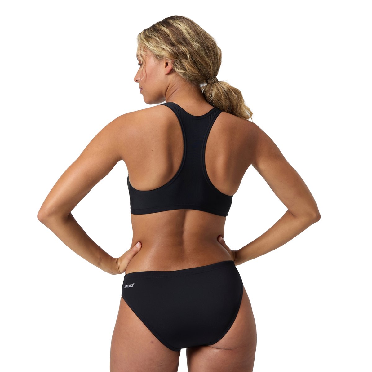 Maillot de bain 2 pièces dos nageur motif/style ondulé PLACEMENT noir, SPEEDO