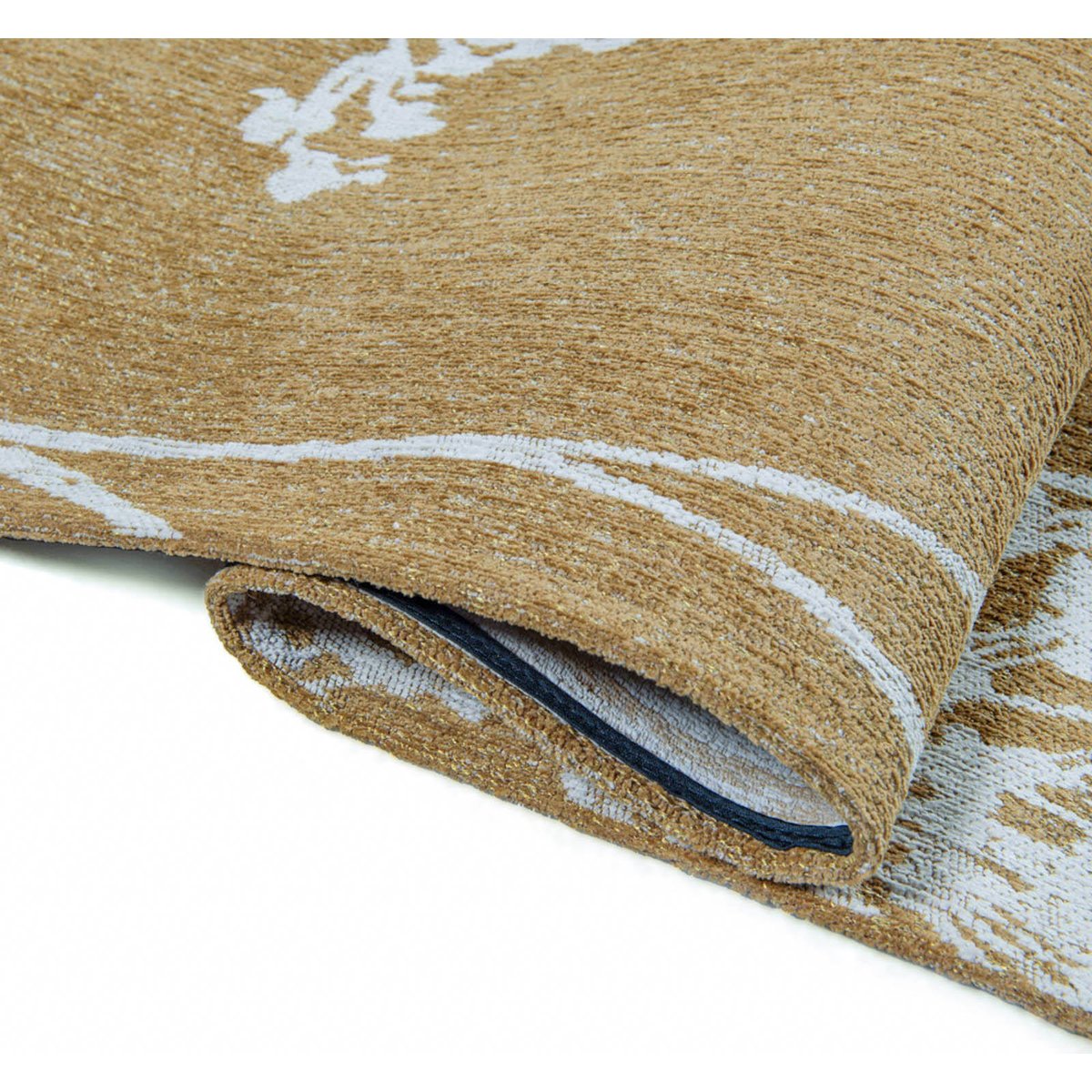 Tapis intérieur extérieur, PARSLEY doré miel motif blanc herbier, RECOLLECTION
