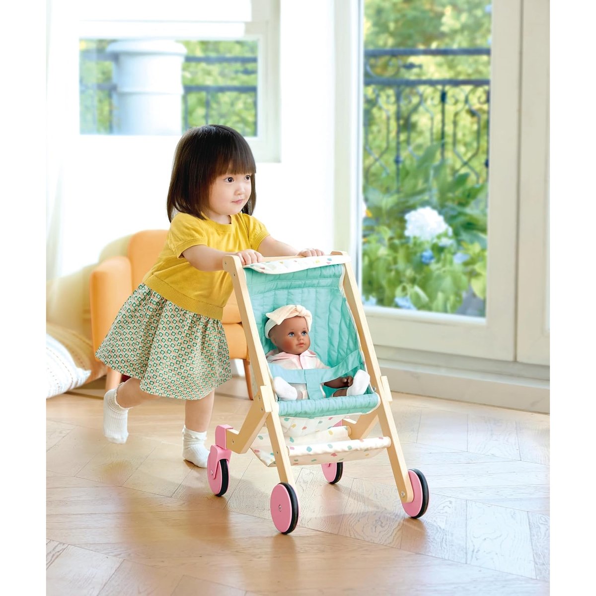 Poussette de poupée "Sweet Walks" en bois multicolore, HAPE