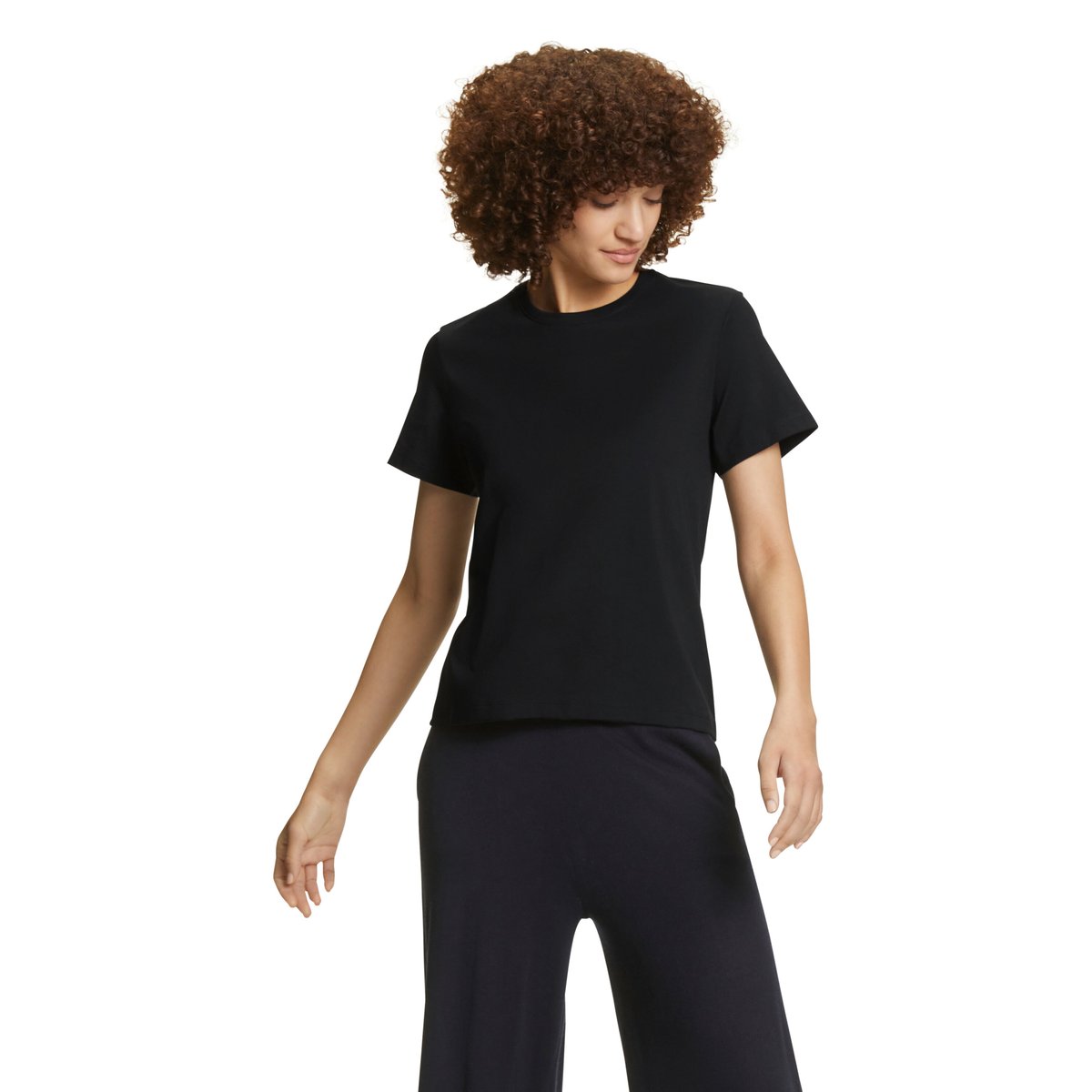 T-Shirt Essential Cotton noir, FALKE