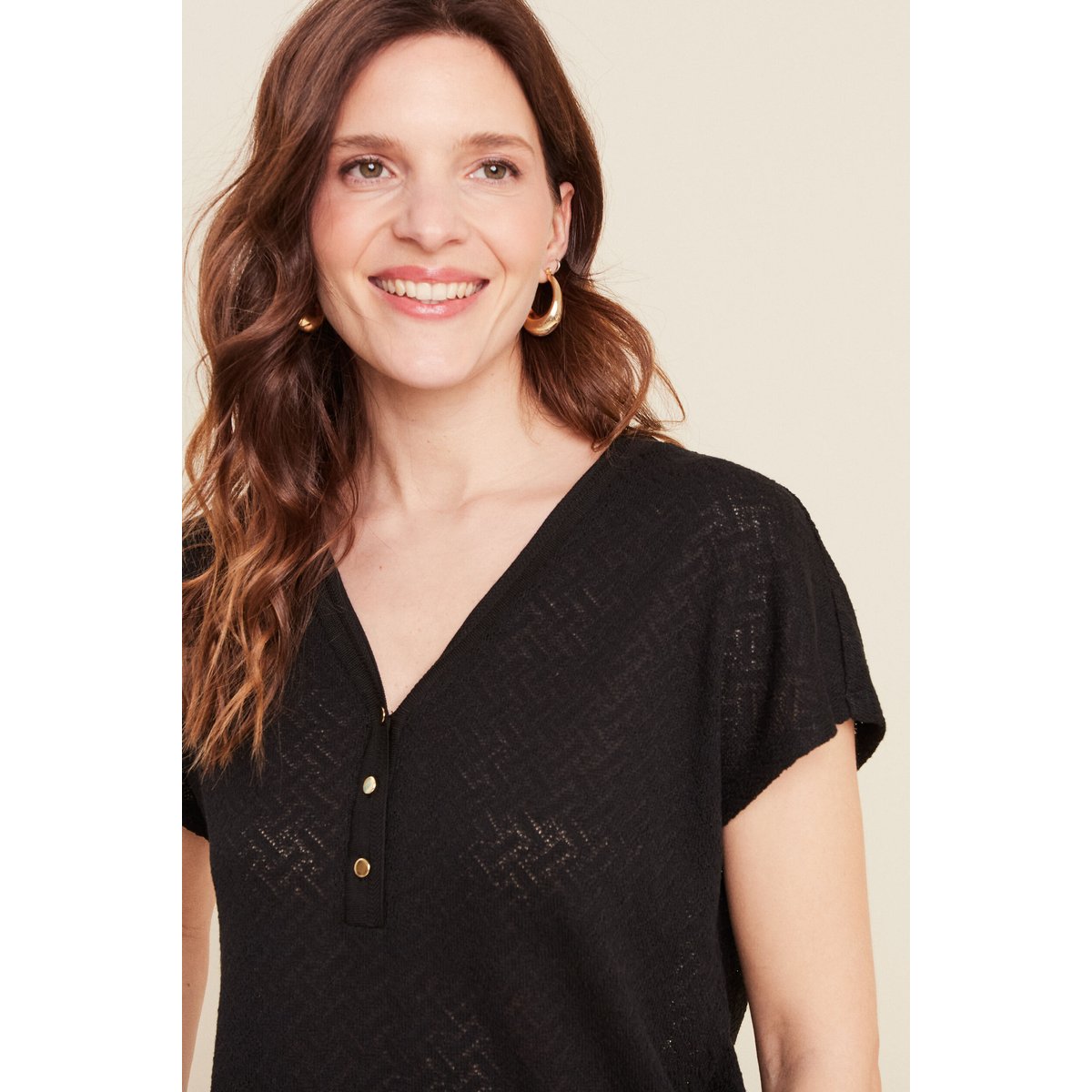 T-shirt manches courtes noir, BREAL