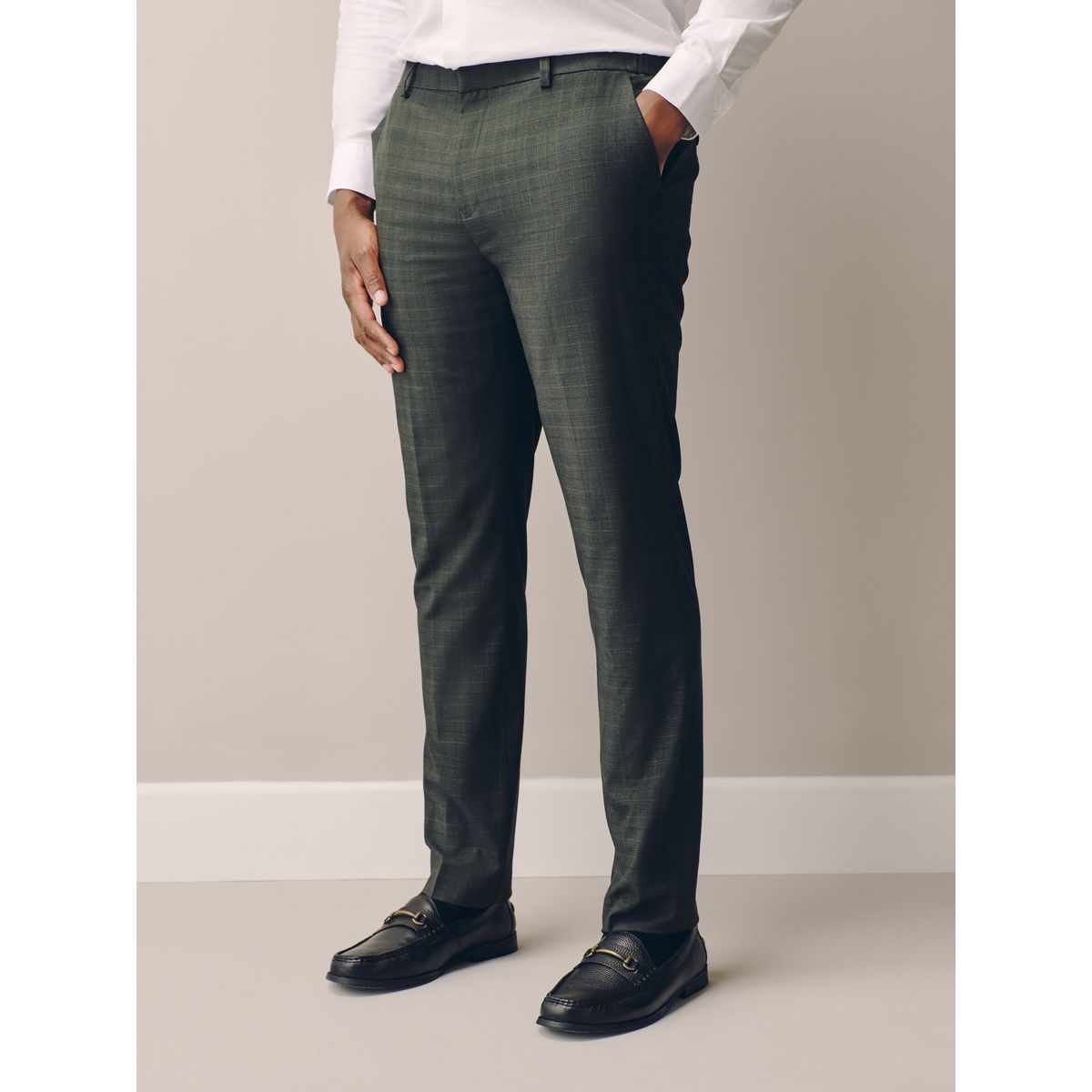Pantalon de costume motionflex à carreaux vert, NEXT