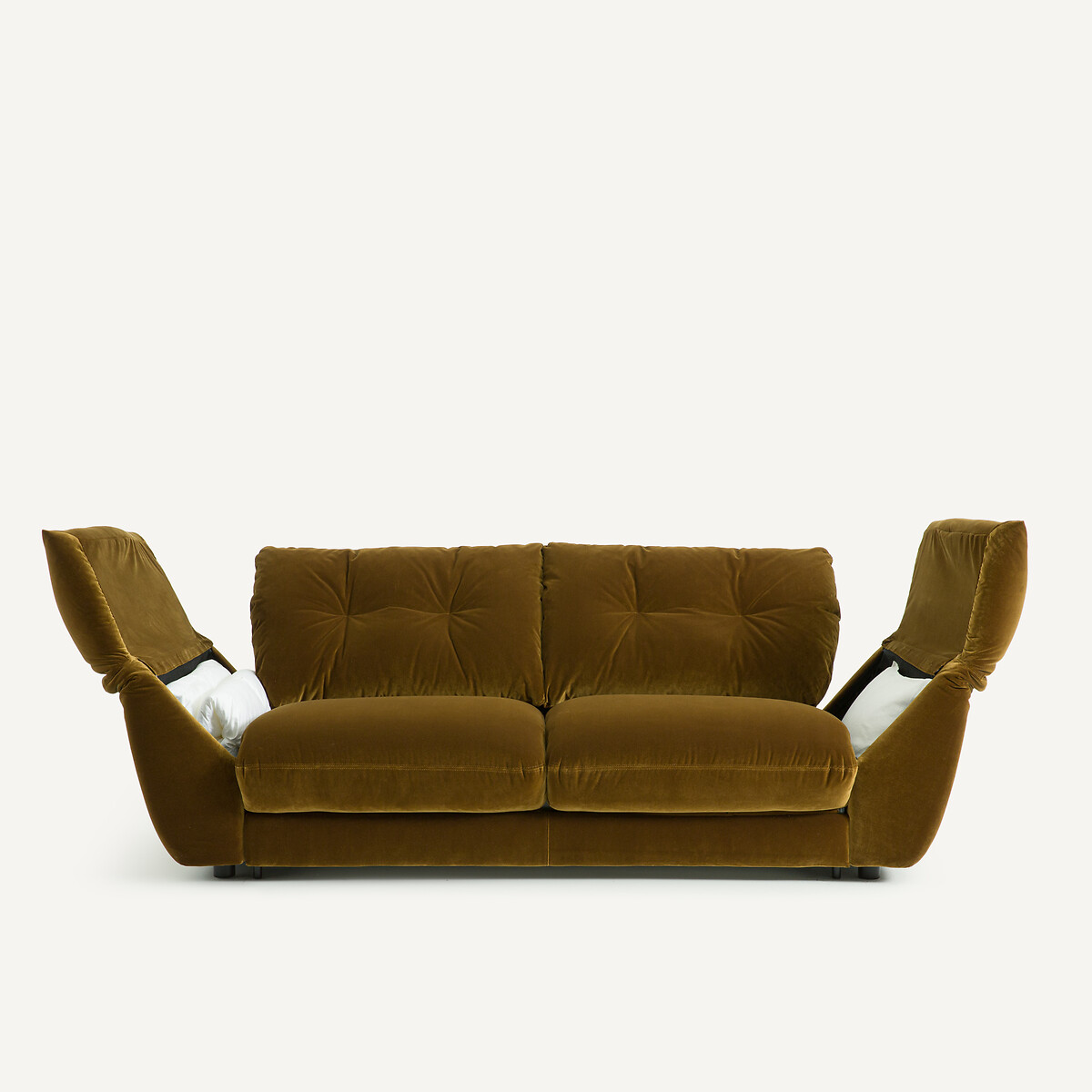 Canapé 3P convertible velours, Edgar bronze, AM.PM