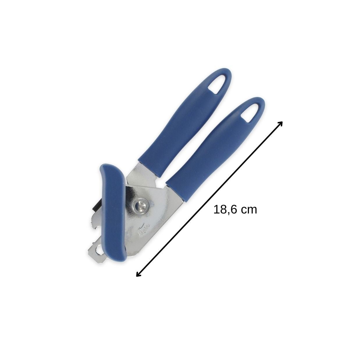Set de 2 ouvre-boîtes en plastique et acier ELEMENTAL bleu|gris, FACKELMANN