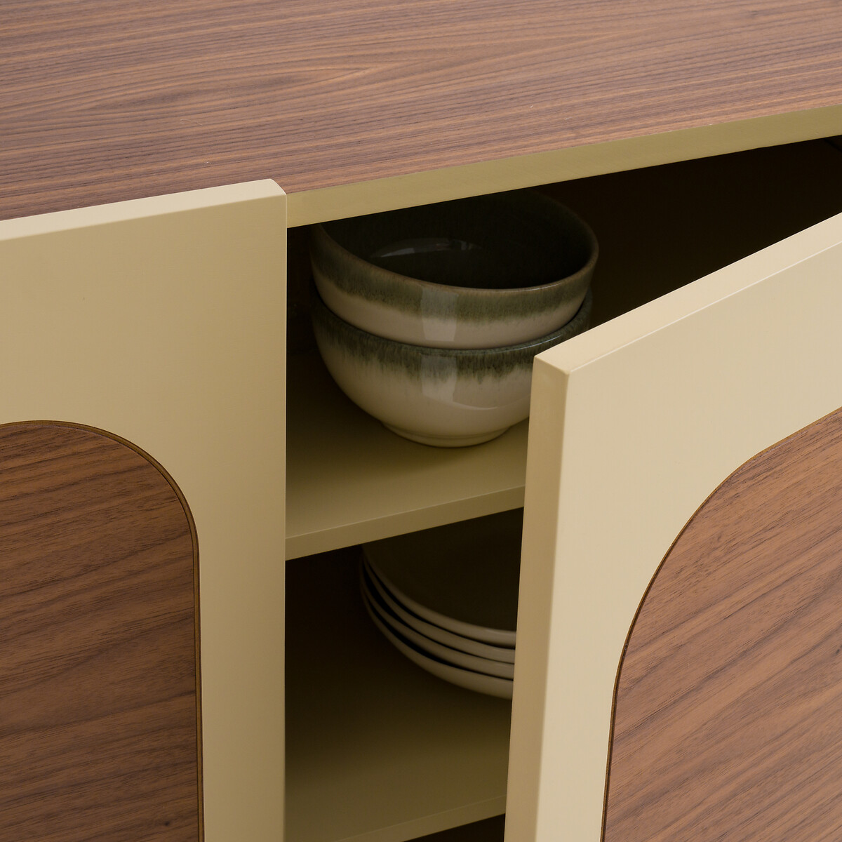 Galdo 3-Door Sideboard with Walnut Veneer walnut, LA REDOUTE INTERIEURS