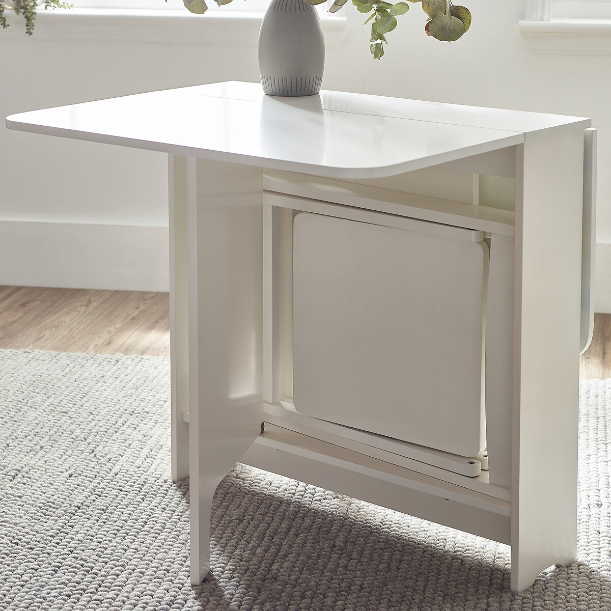 Gideon Gateleg Dining Table and Chairs Set (Seats 2) white, SO'HOME