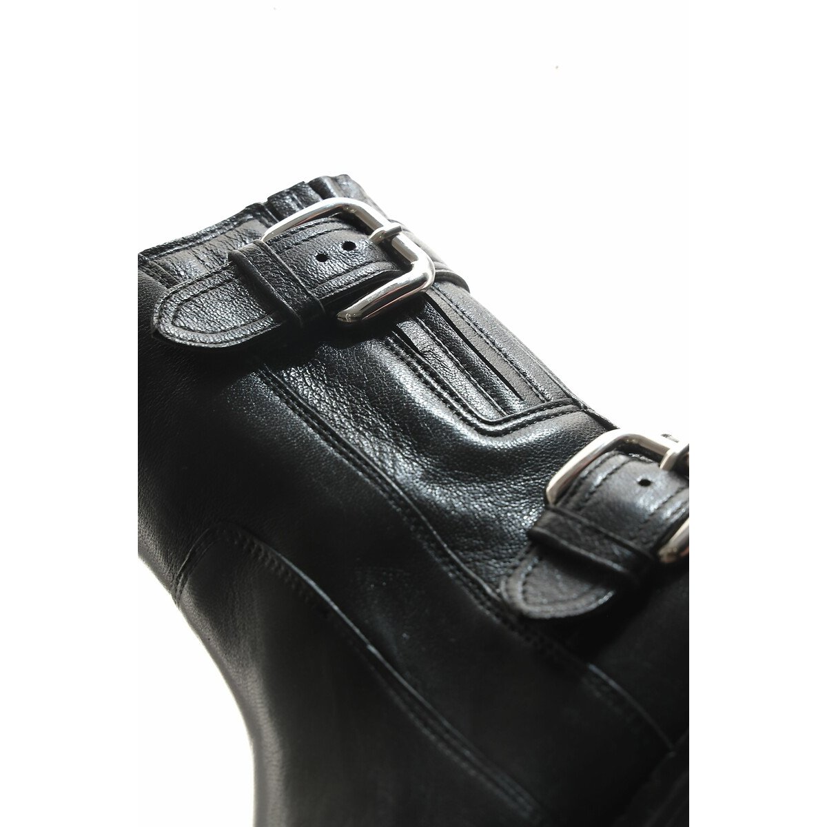 Leather Ankle Boots with Buckles black, MJUS