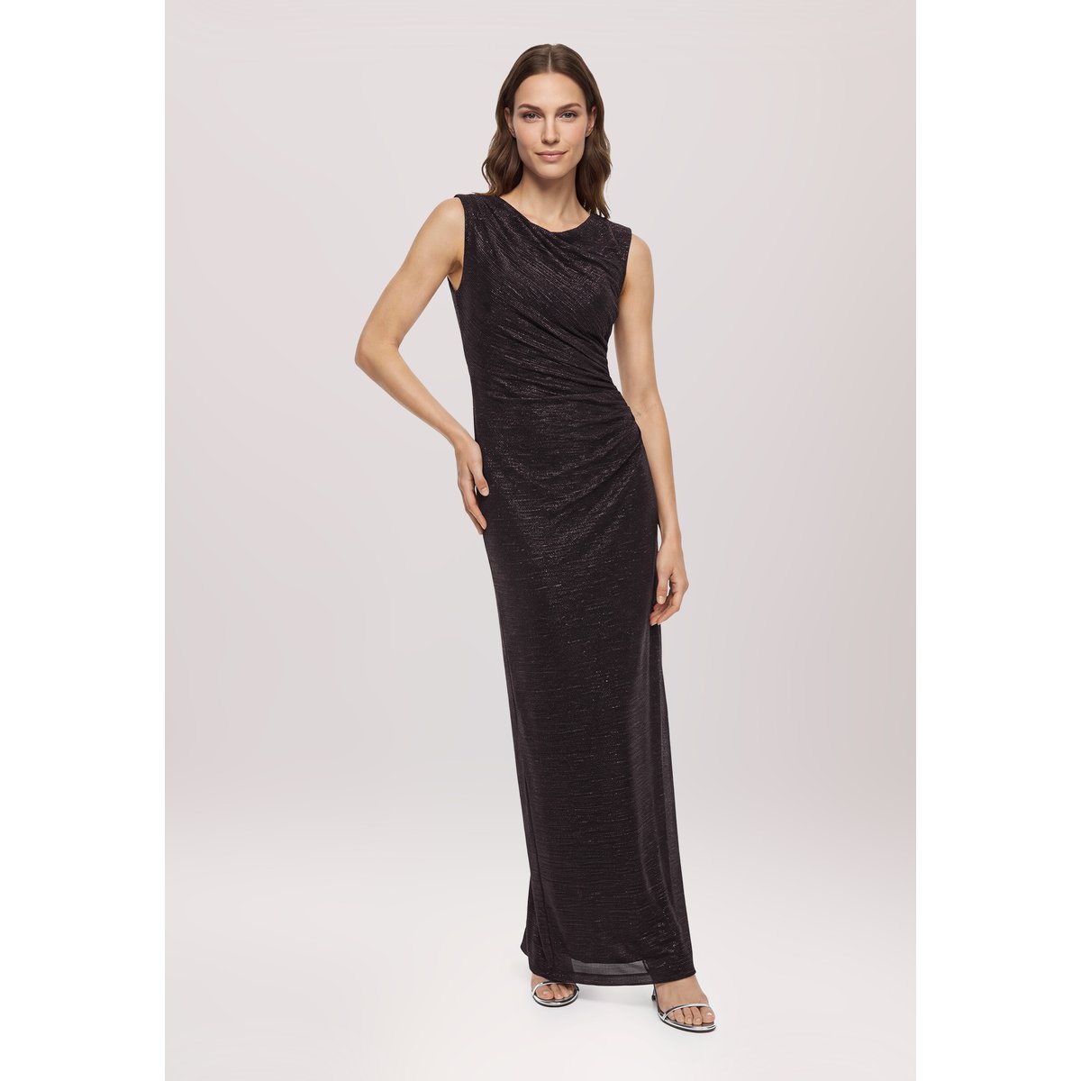 Robe de soirée au look scintillant dark red/black, VERA MONT