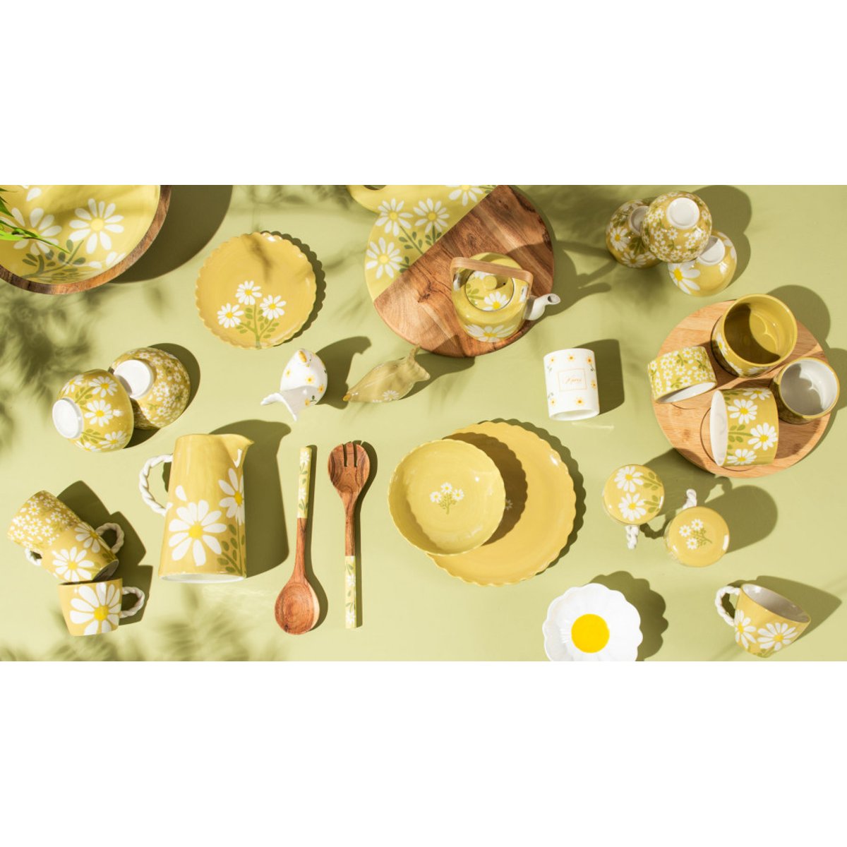 Lot de 2 couverts à salade Daisy marron, AMADEUS