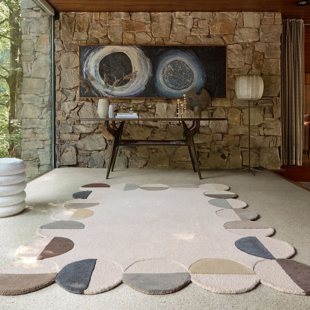 Tapis en laine MIA SCALLOP beige, FLAIR RUGS