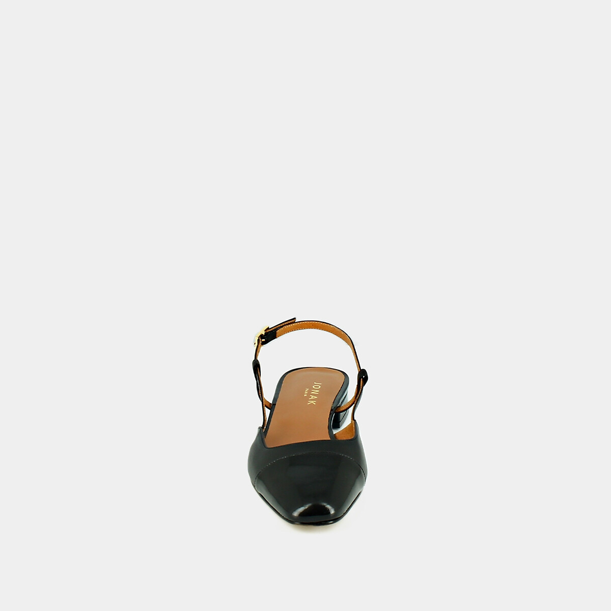 Ballerine pelle con tacco Dhapou nero , JONAK