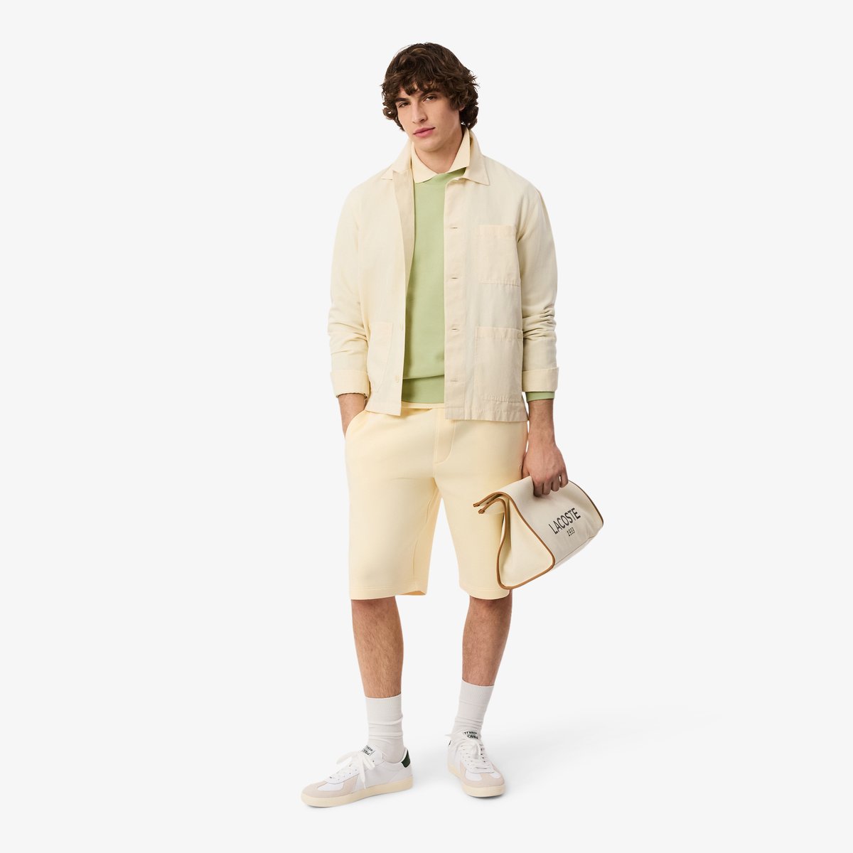 Sweatshirt classic fit molleton vert-uyb, LACOSTE