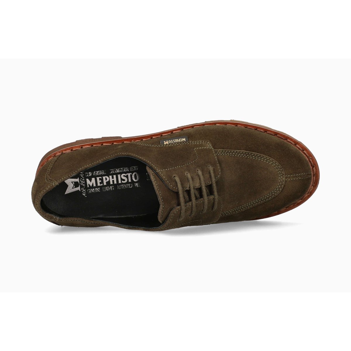 Derbies en cuir SOLINE vert 5146, MEPHISTO