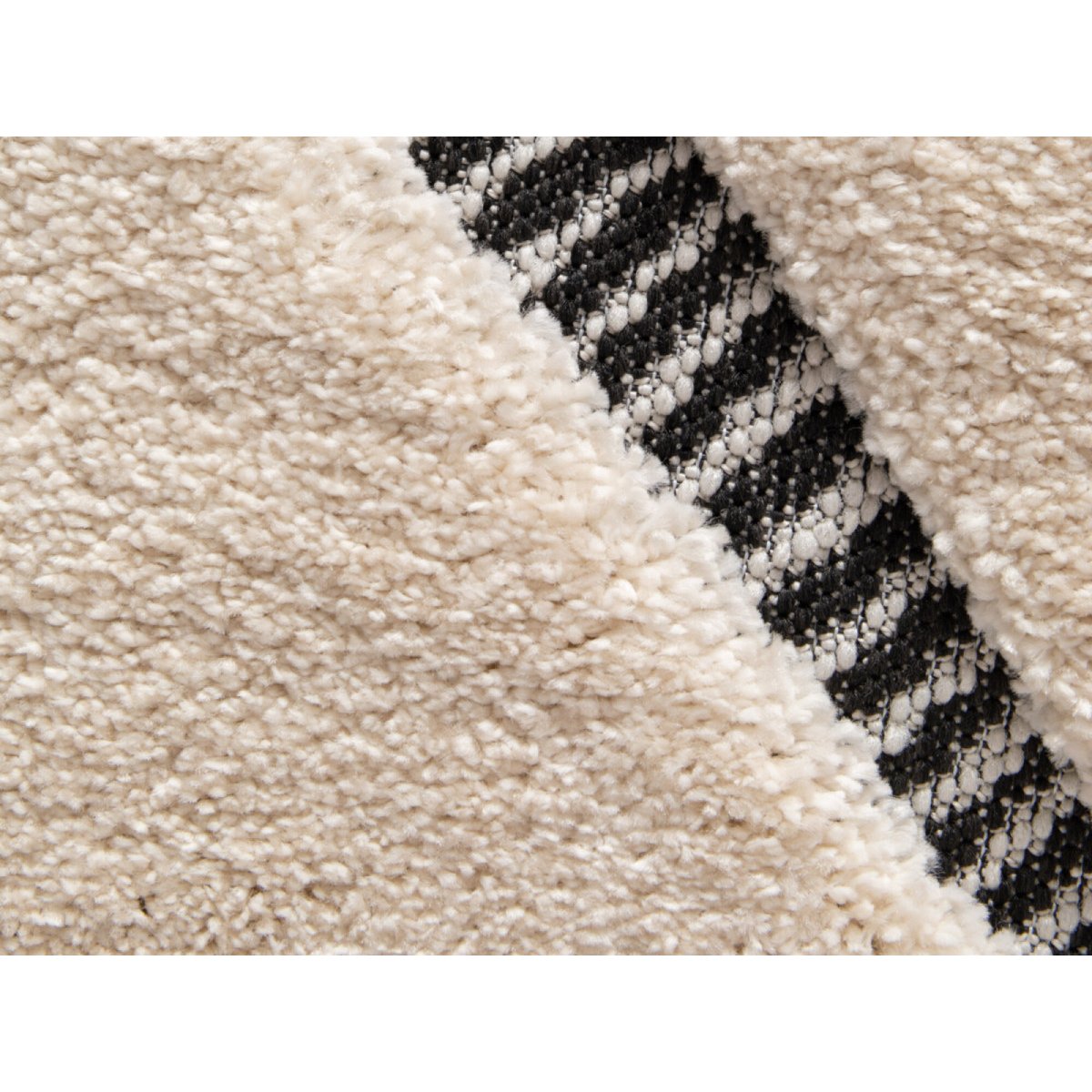 Tapis poils courts style bohème, RACHIDA gris clair, BOBOCHIC