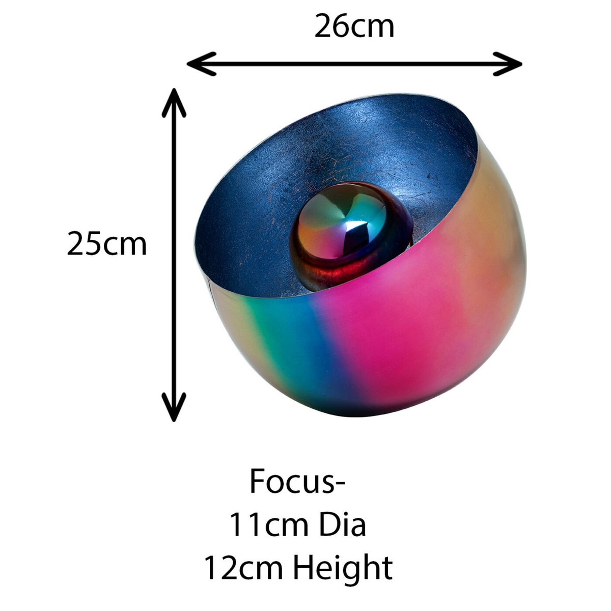 Lampe ronde en acier, RAINBOW multicolore, KARE DESIGN