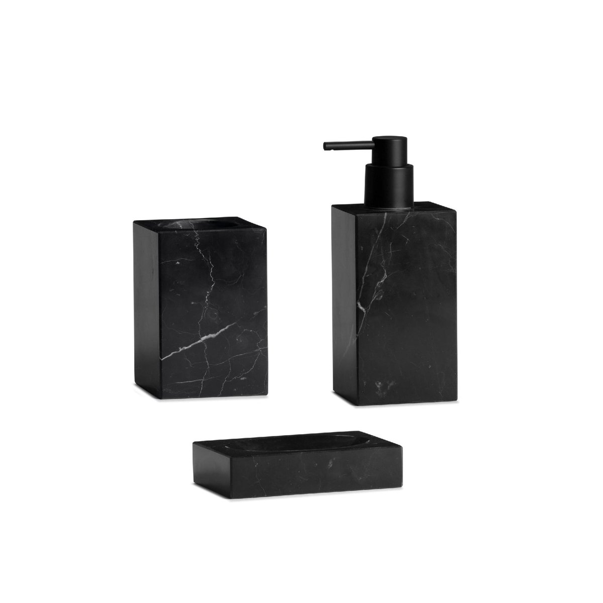 Distributeur de Savon en Marbre Noir noir, WADIGA
