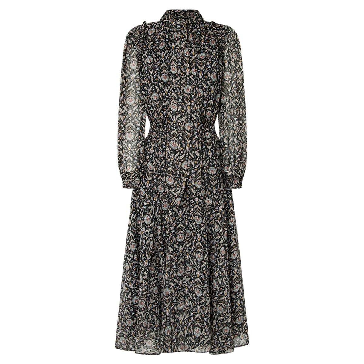 Robe Longue À Imprimé Floral noir, PEPE JEANS