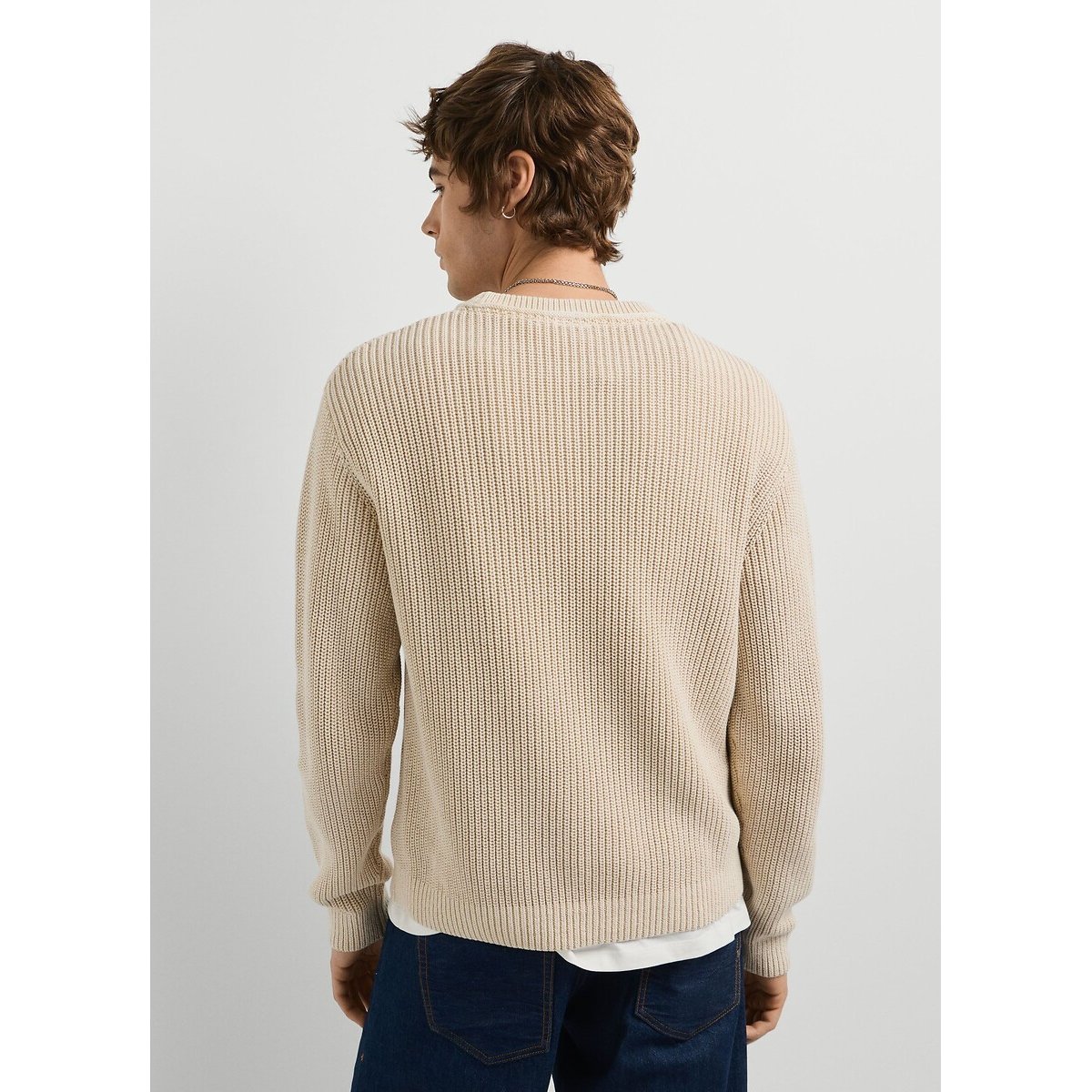 Felpa girocollo beige, PEPE JEANS