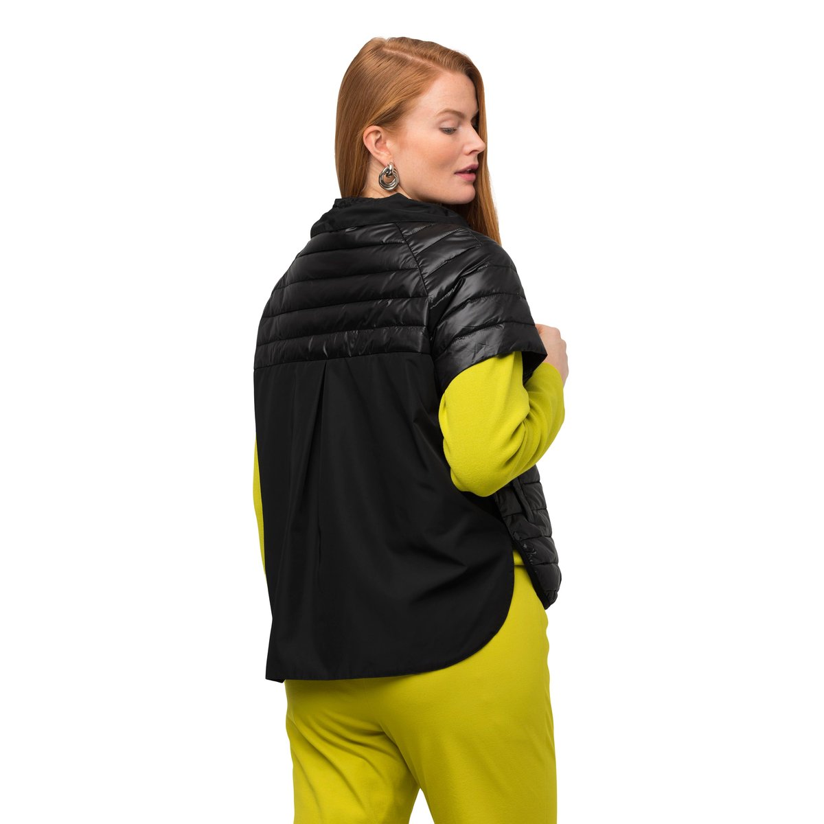 Gilet matelassé, col montant noir, ULLA POPKEN