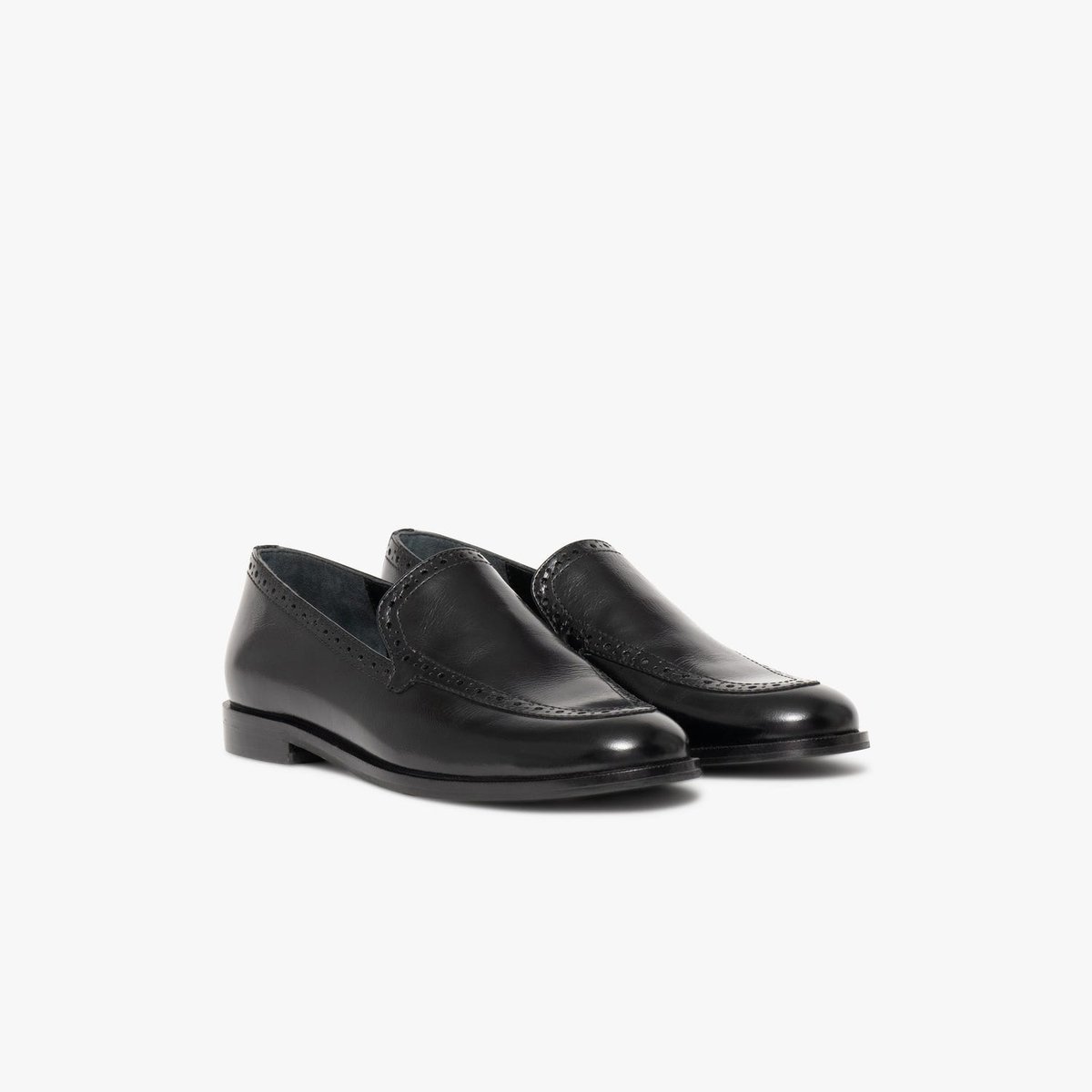 Mocassin en cuir AGATHA noir, BOCAGE
