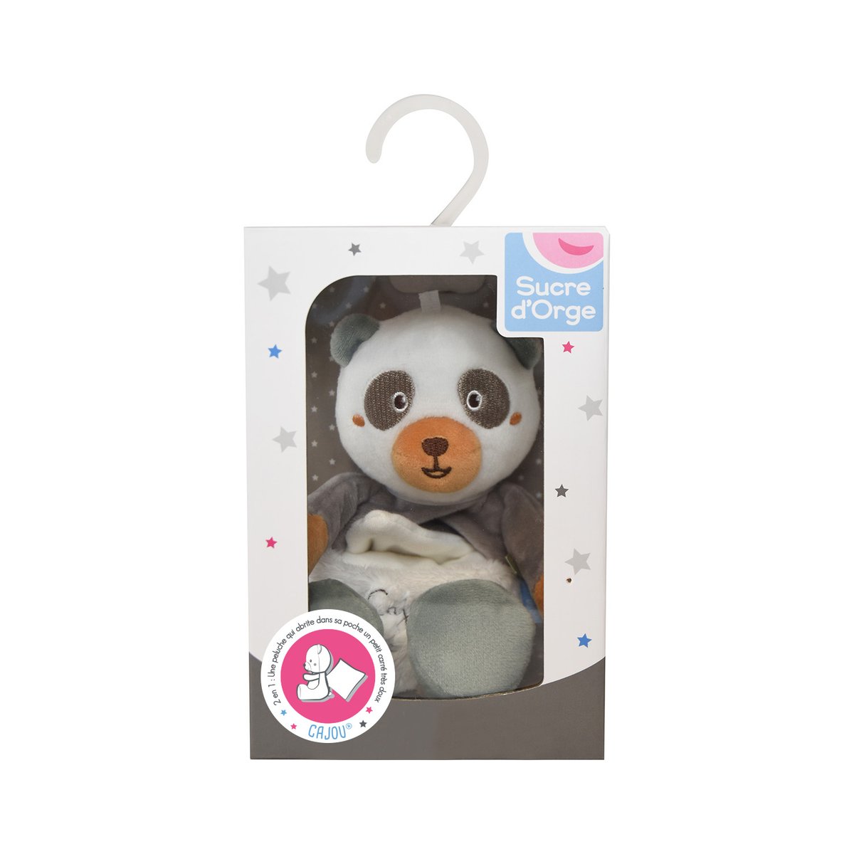 Cajou panda velours doux beige, SUCRE D'ORGE