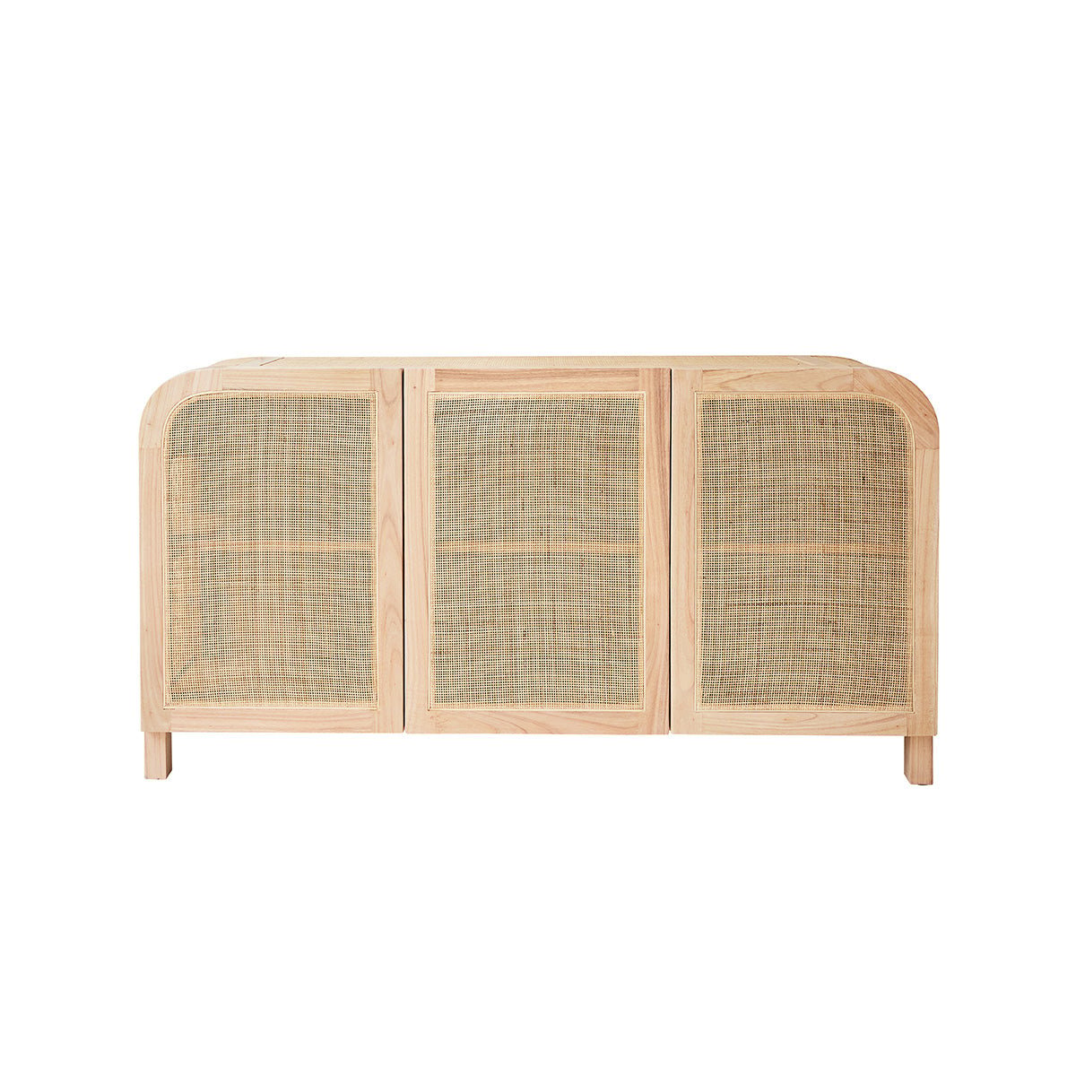 Buffet en bois massif et cannage 150 cm  MAËL naturel, BERAH GETAH