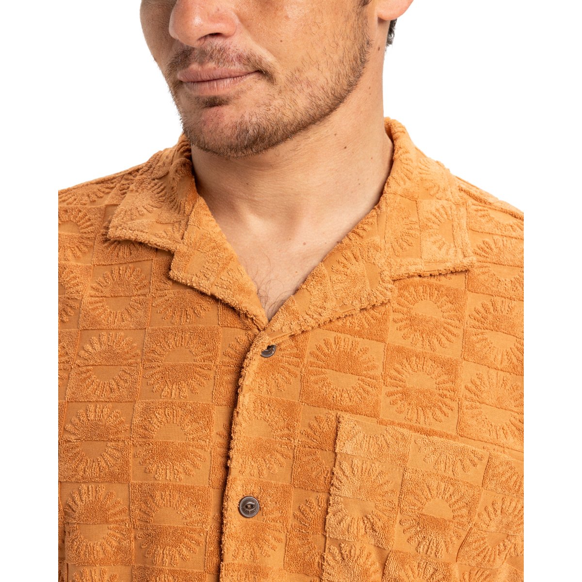Chemise à manches courtes PANASHIRT marron bran, QUIKSILVER