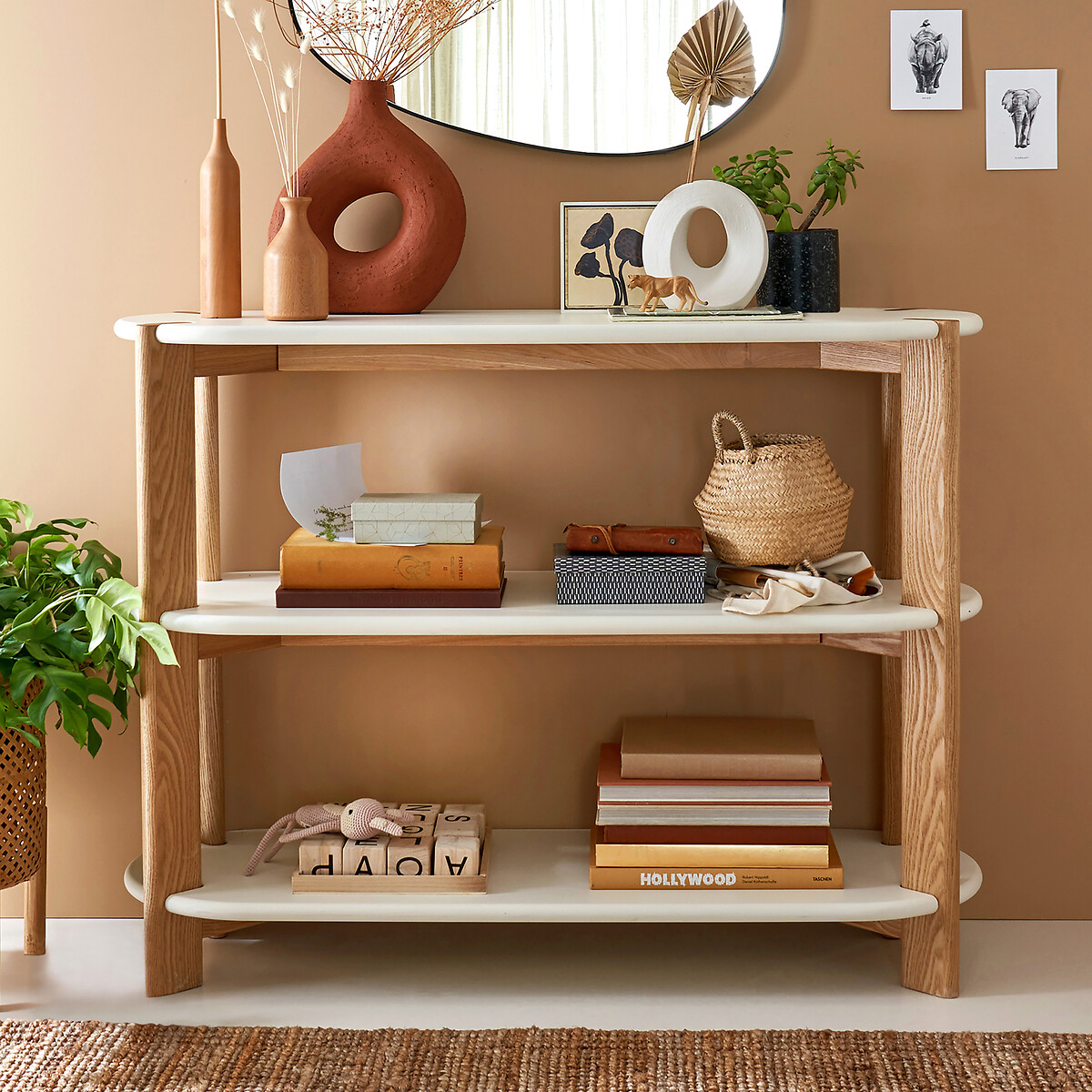 Console forme organique, Galet blanc, LA REDOUTE INTERIEURS