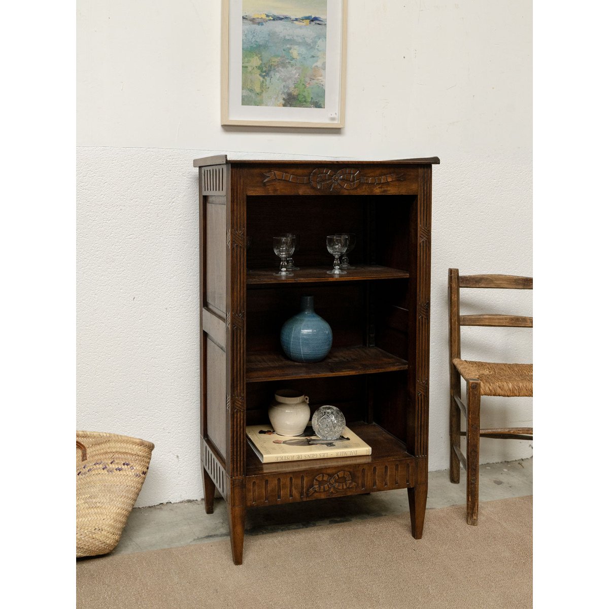 Étagère en bois Gaëlle N°894 - Bon état bois foncé, DEBONGOUT