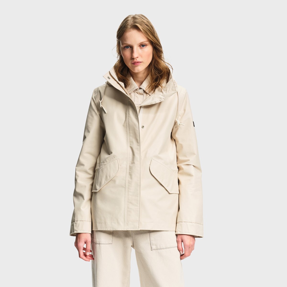 Parka fishtail à capuche RETROBLOOMA sable, AIGLE