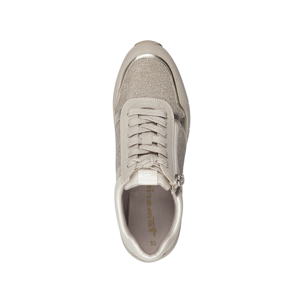 Zip-Up Trainers ivory, TAMARIS