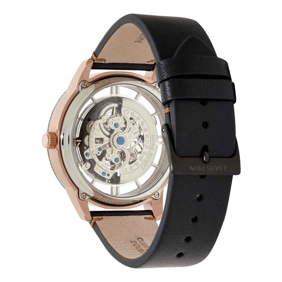 Montre Analogique  ACHILLE doré rose doré rose noir, LOUIS PION