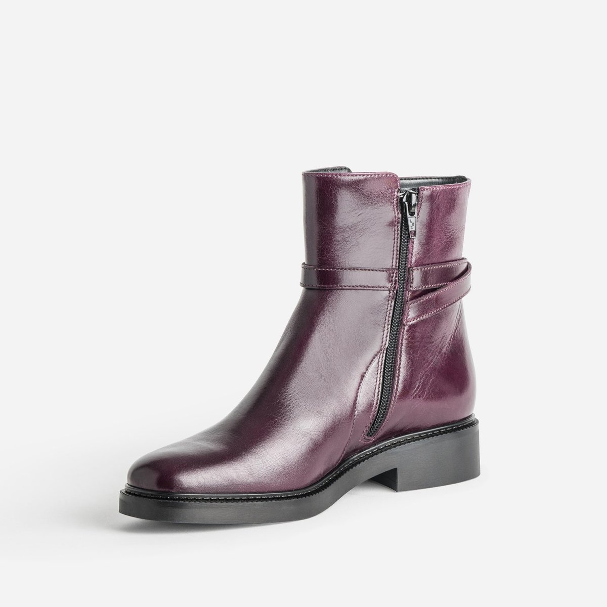 Boots en cuir LEAH bordeaux, ERAM