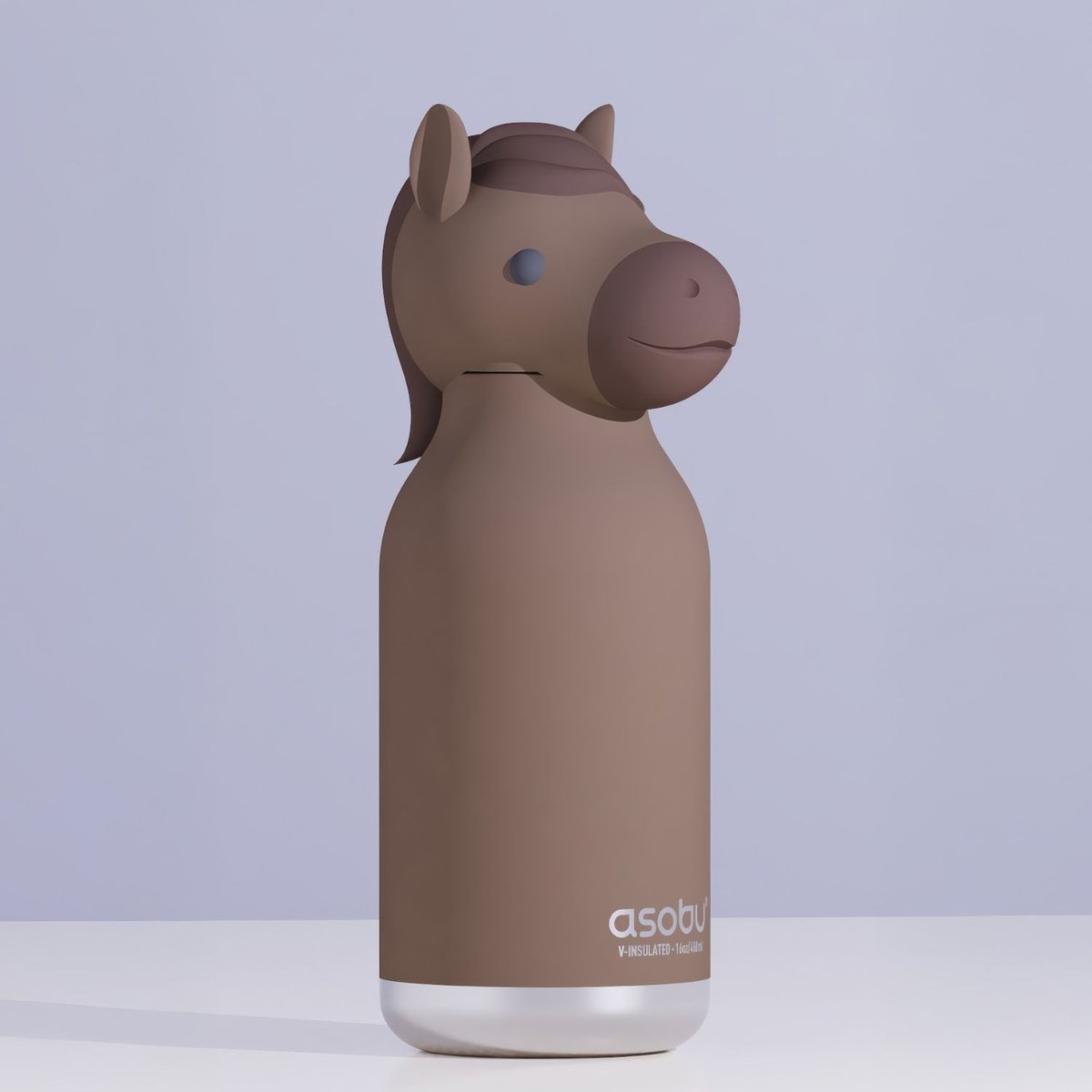 Gourde isotherme Bestie marron, noir, ASOBU