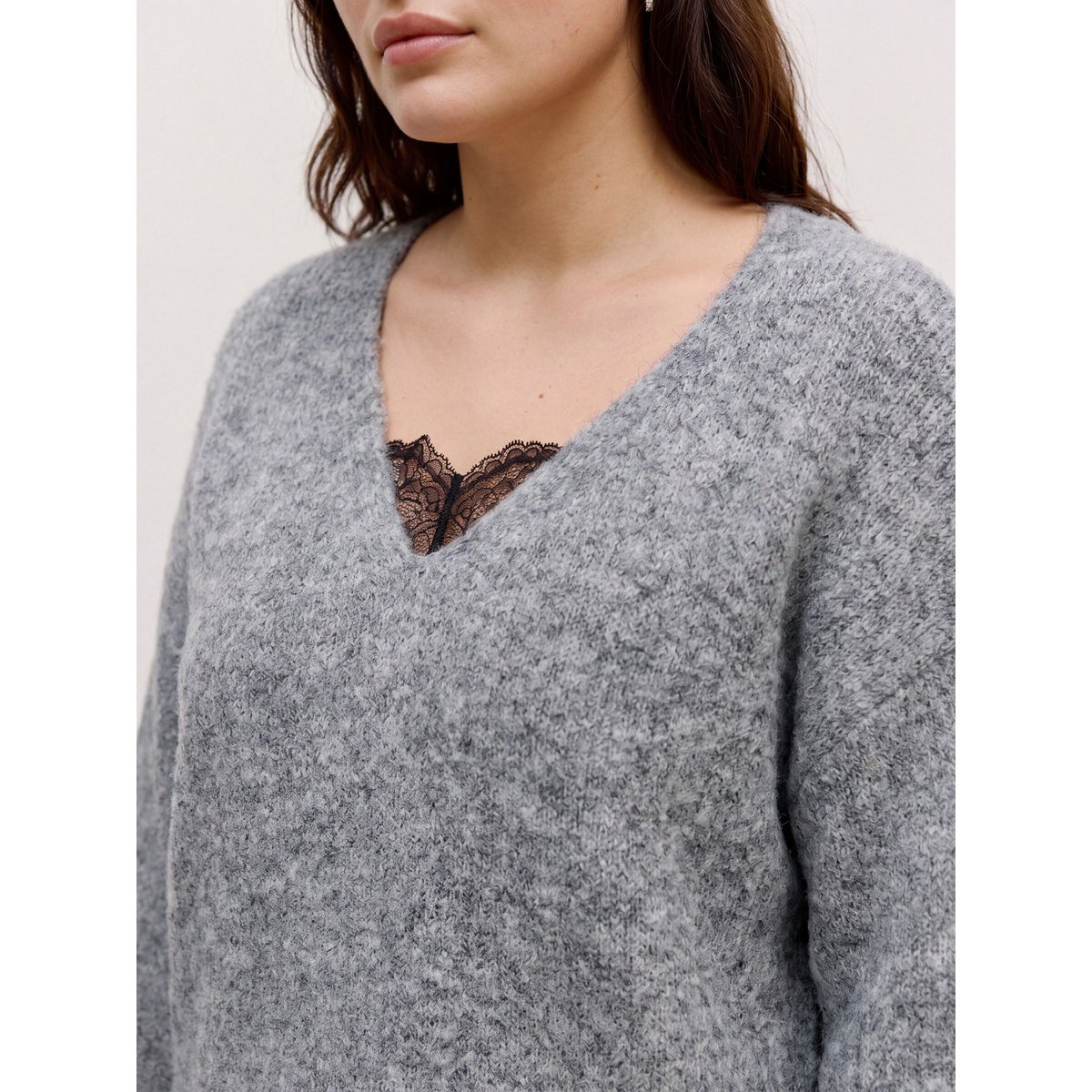 Pull medium grey melange 1, VERO MODA