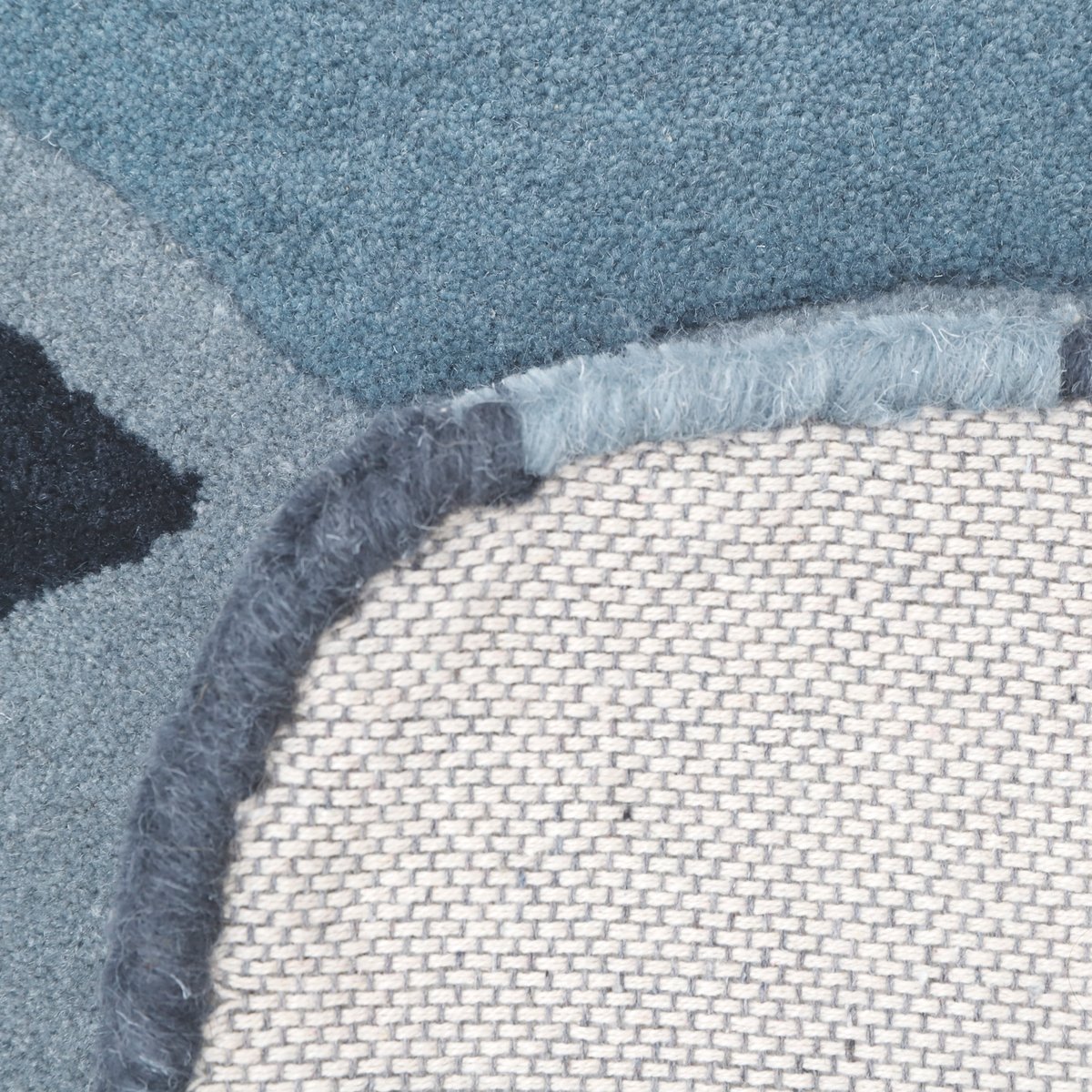 Tapis enfant en laine tigre BLUE TIGGER bleu, NATTIOT