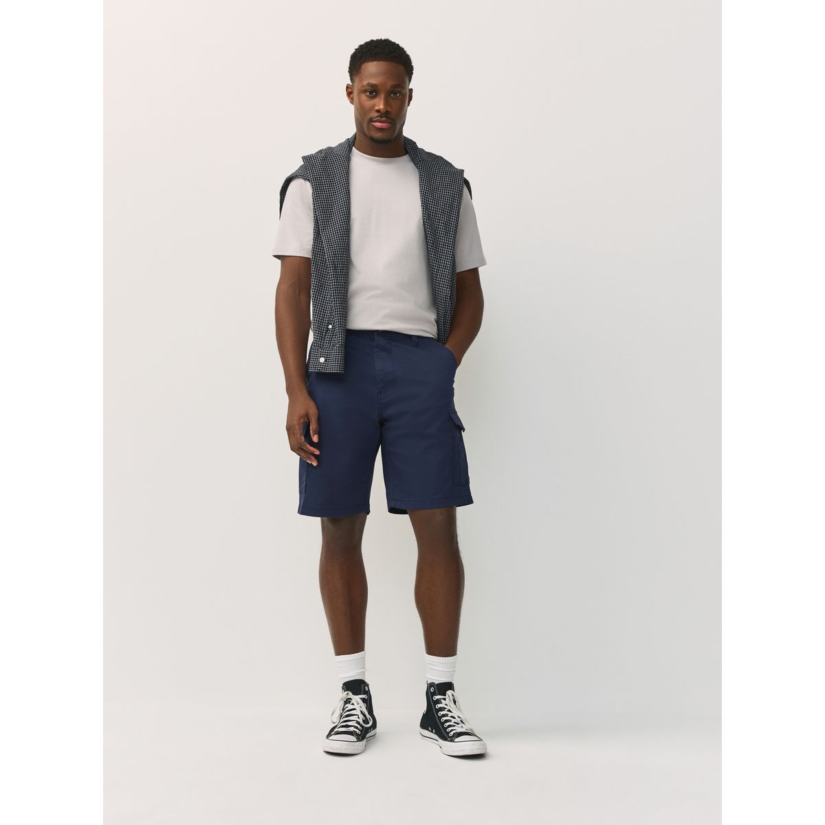 Short cargo stretch bleu encre, NEXT