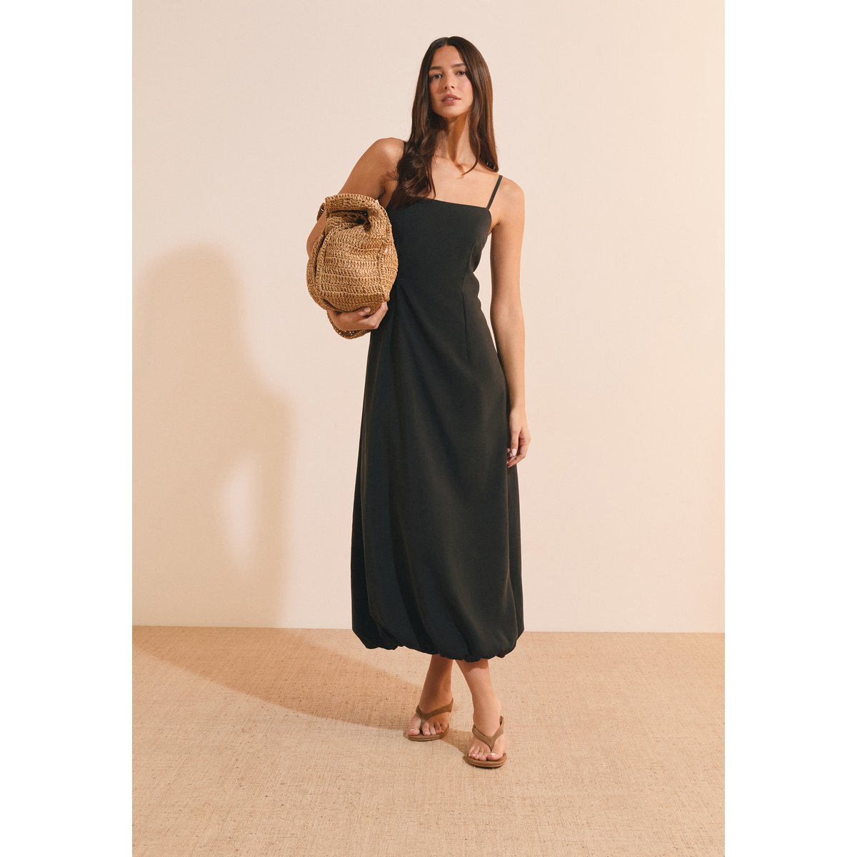Robe longue boule PAMMY noir, ETAM