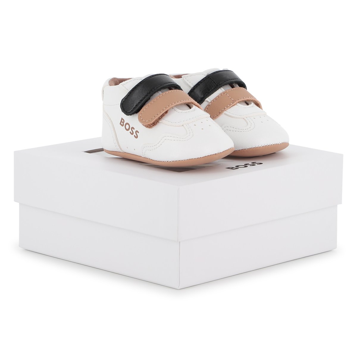 Chaussons à scratch blanc, BOSS KIDSWEAR