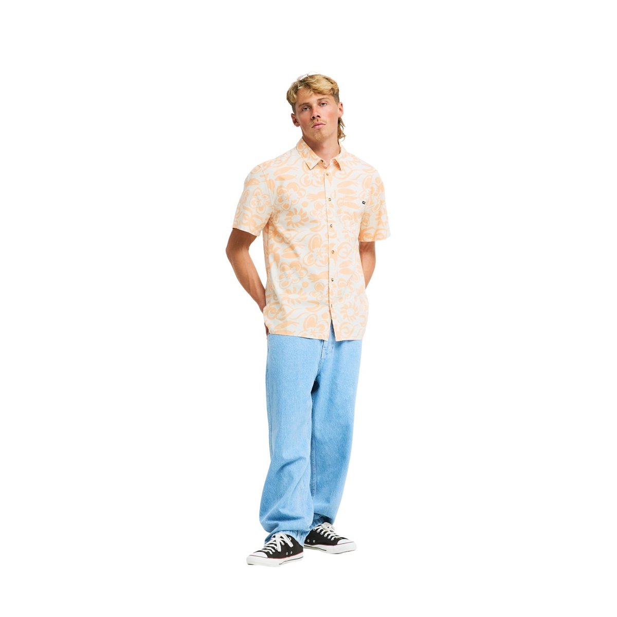 Chemise manches courtes TY WILLIAMS PADDLE OUT beige oatmeal, BILLABONG