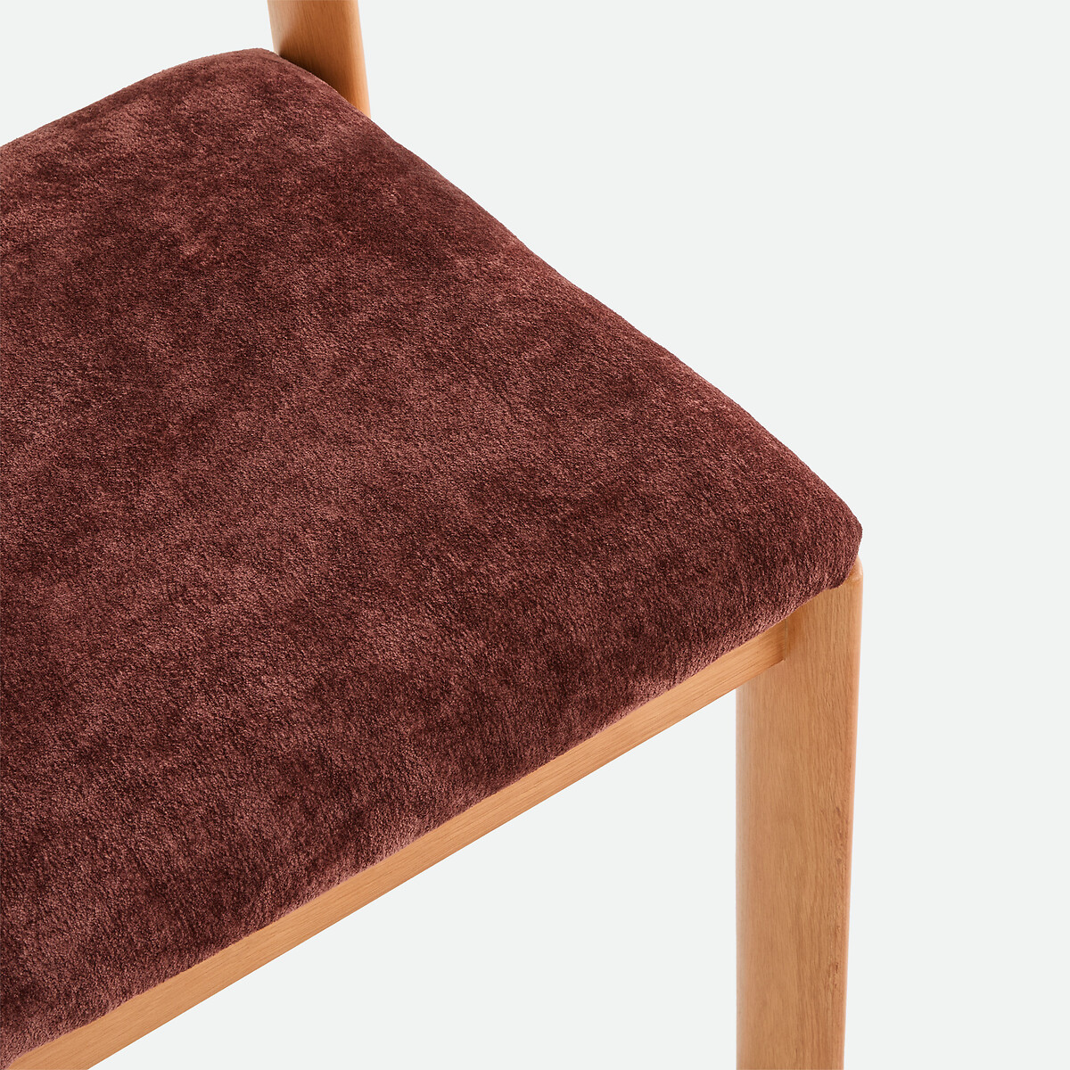 Silla de tela texturizada, OLIVER roble/burdeos, LA REDOUTE INTERIEURS