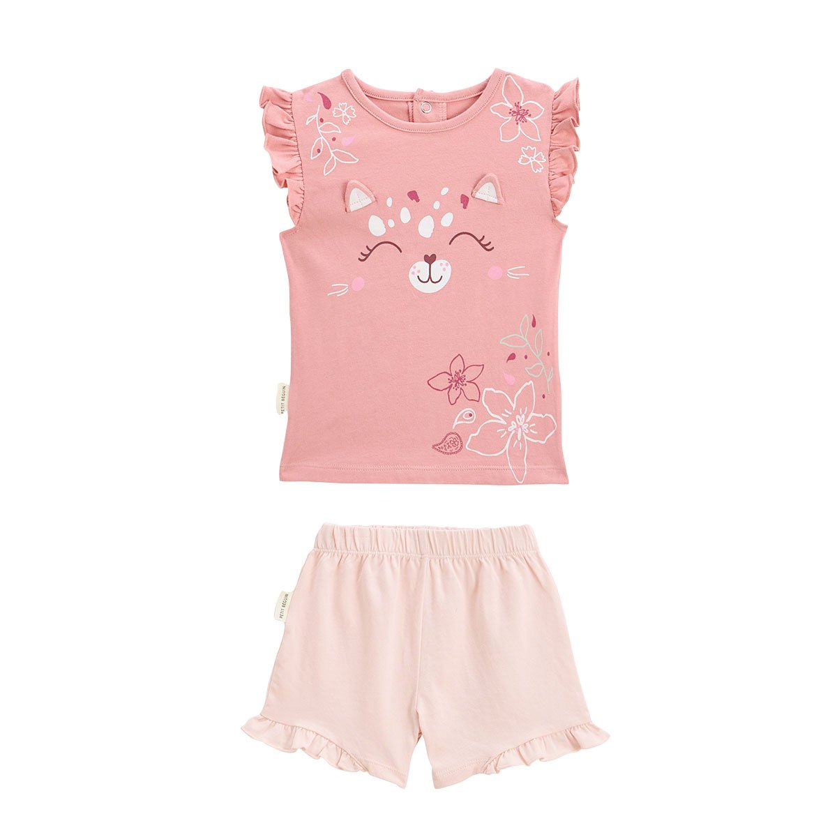 Pyjama short enfant 2 pièces Arizona rose, PETIT BEGUIN