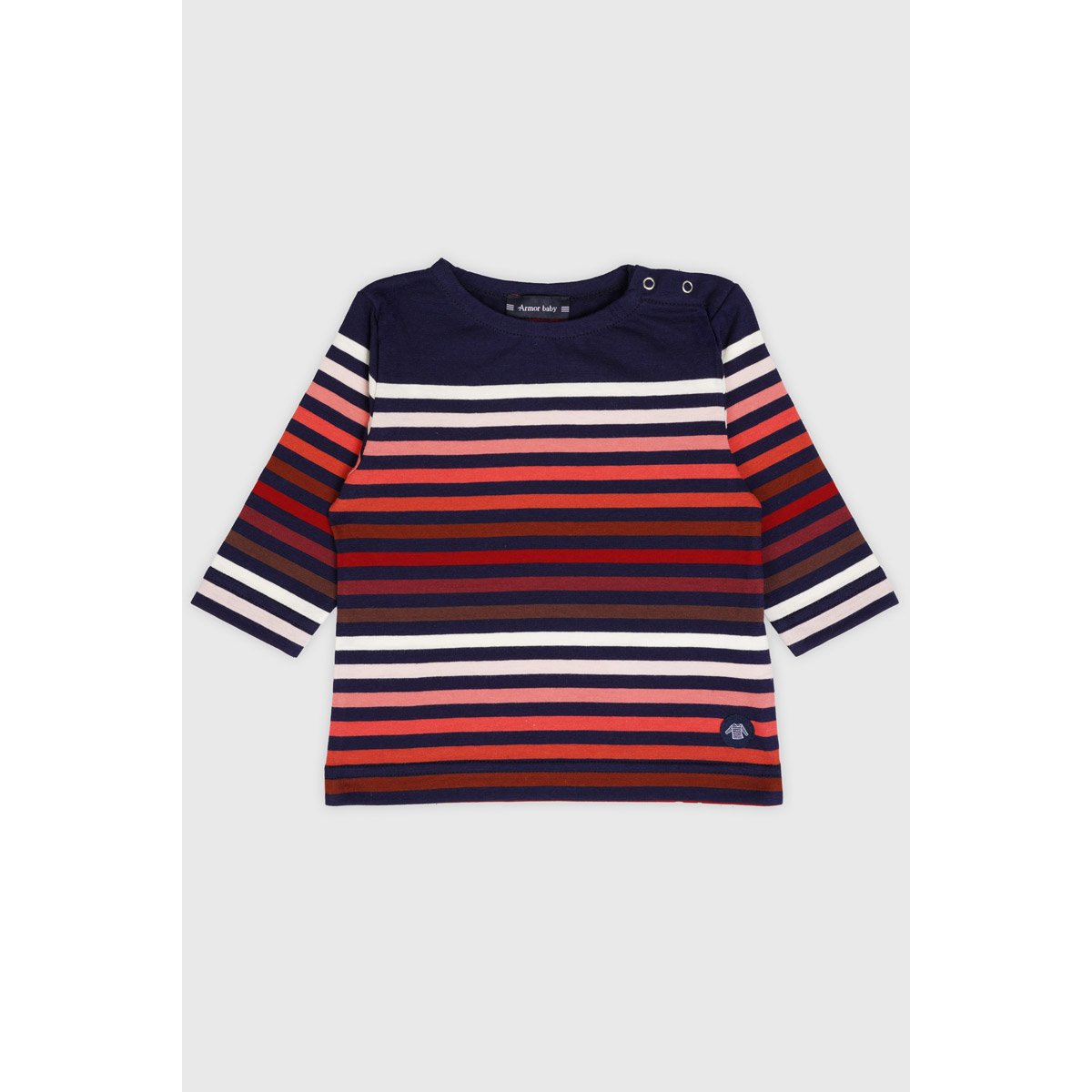 Marinière 10 couleurs en coton léger BABY multicol cap sizun seal, ARMOR-LUX