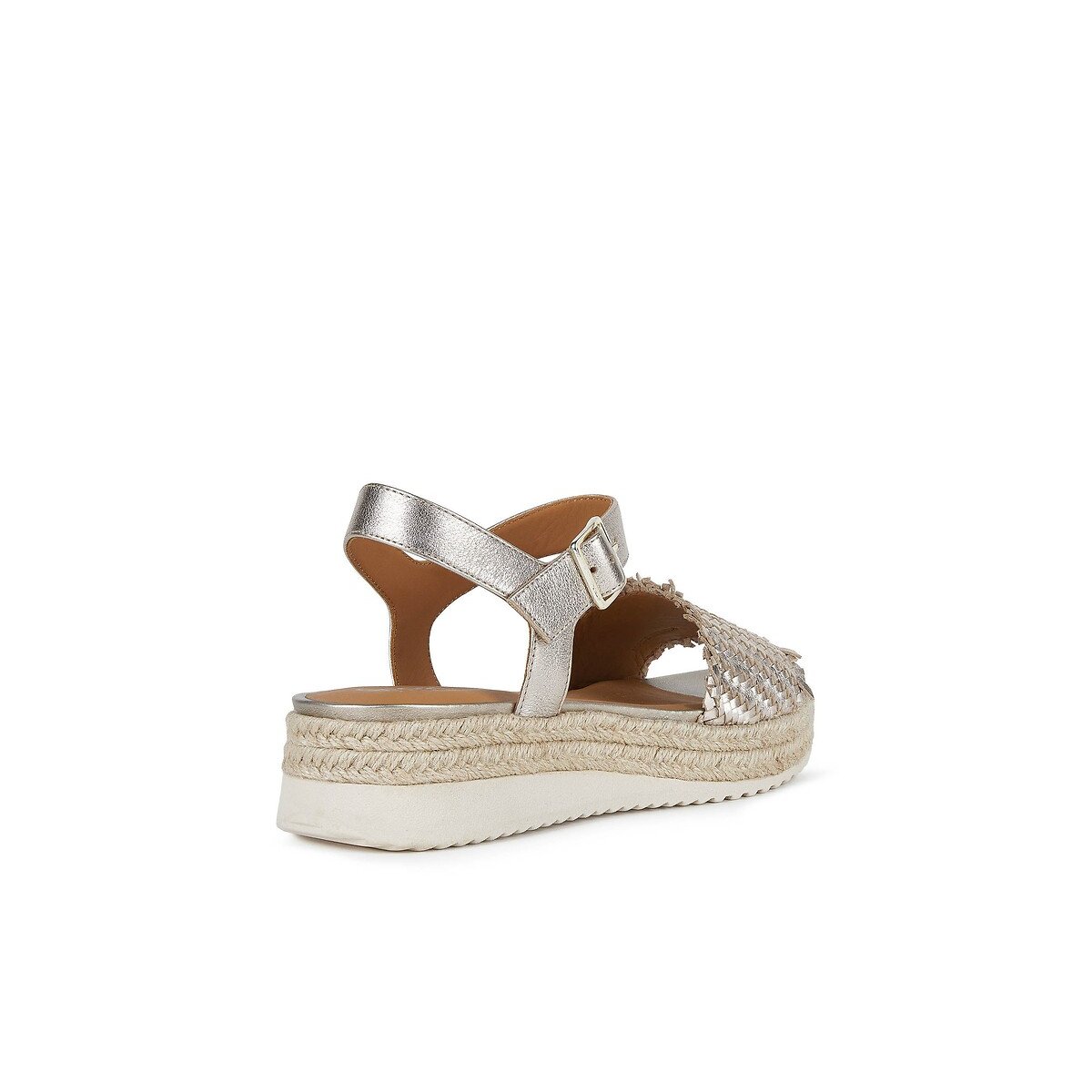 Eolie Woven Leather Sandals champagne, GEOX