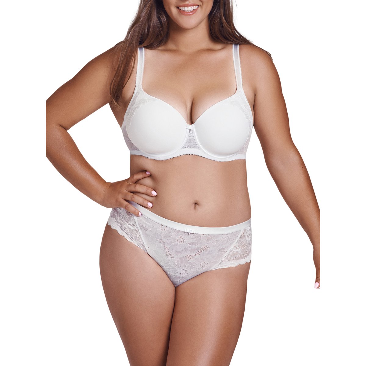 Soutien-gorge préformé EVELYN F à H blanc, LISCA
